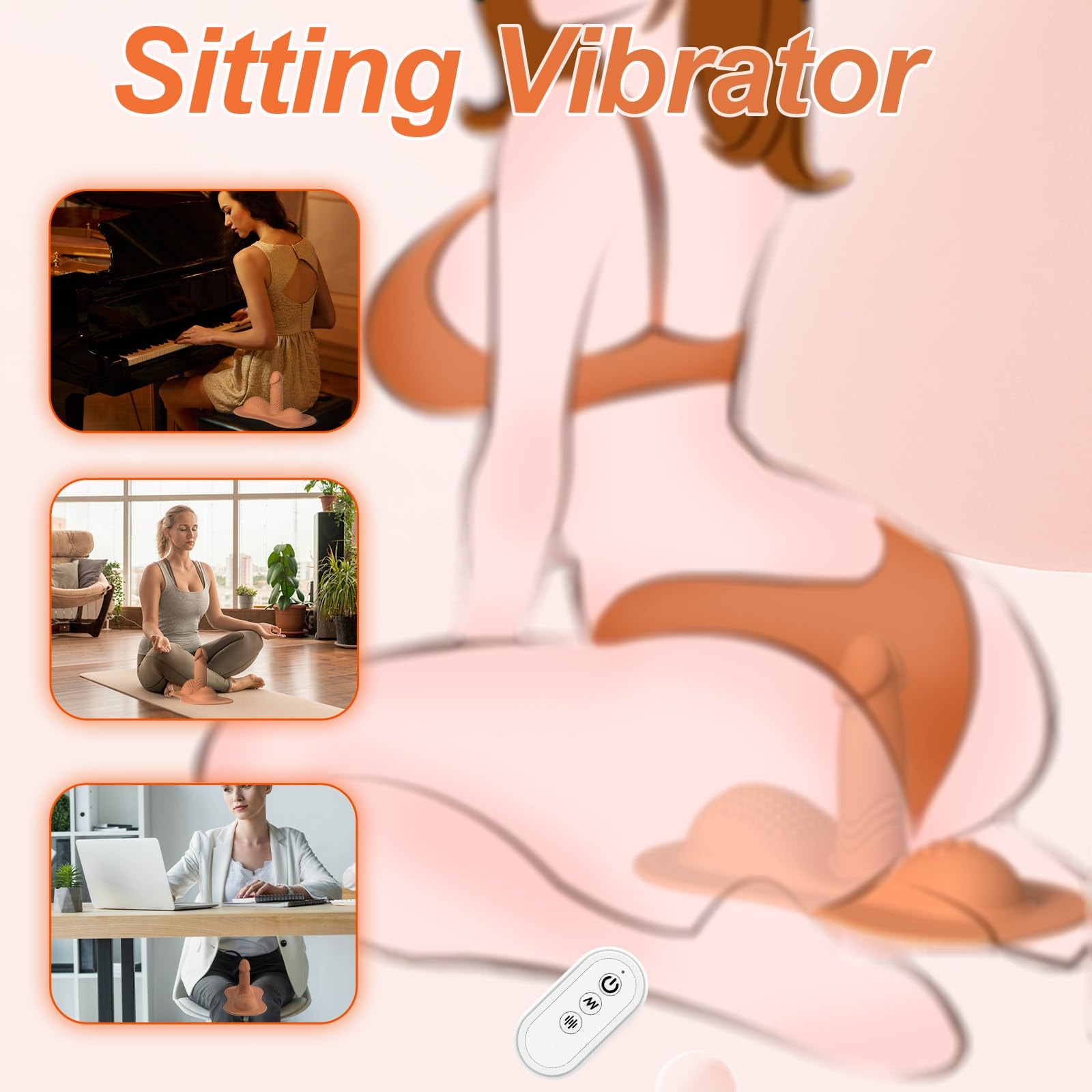 Women Sex Toys Sit and Ride Vibrators Dildo with 10 +10 Vibrating Modes, REYHKINO Remote Control Vibrator Clit Anal G Spot Double Stimulator, Monster Dildo Adult Sex Toy Games for Women Men Couples - Image 2