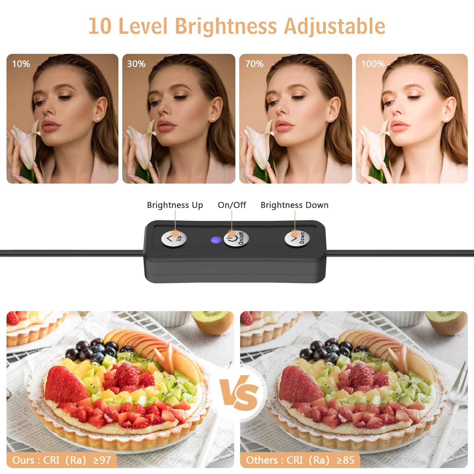 2 Pack Led Video Light Wand Stick, Obeamiu 5600K Led Photography Lighting Wand Kit with /Color Filters, Studio Photo Lights for Video Recording/Streaming/Portrait/Vlog/Makeup/Podcast: 63'' Tripod Stand