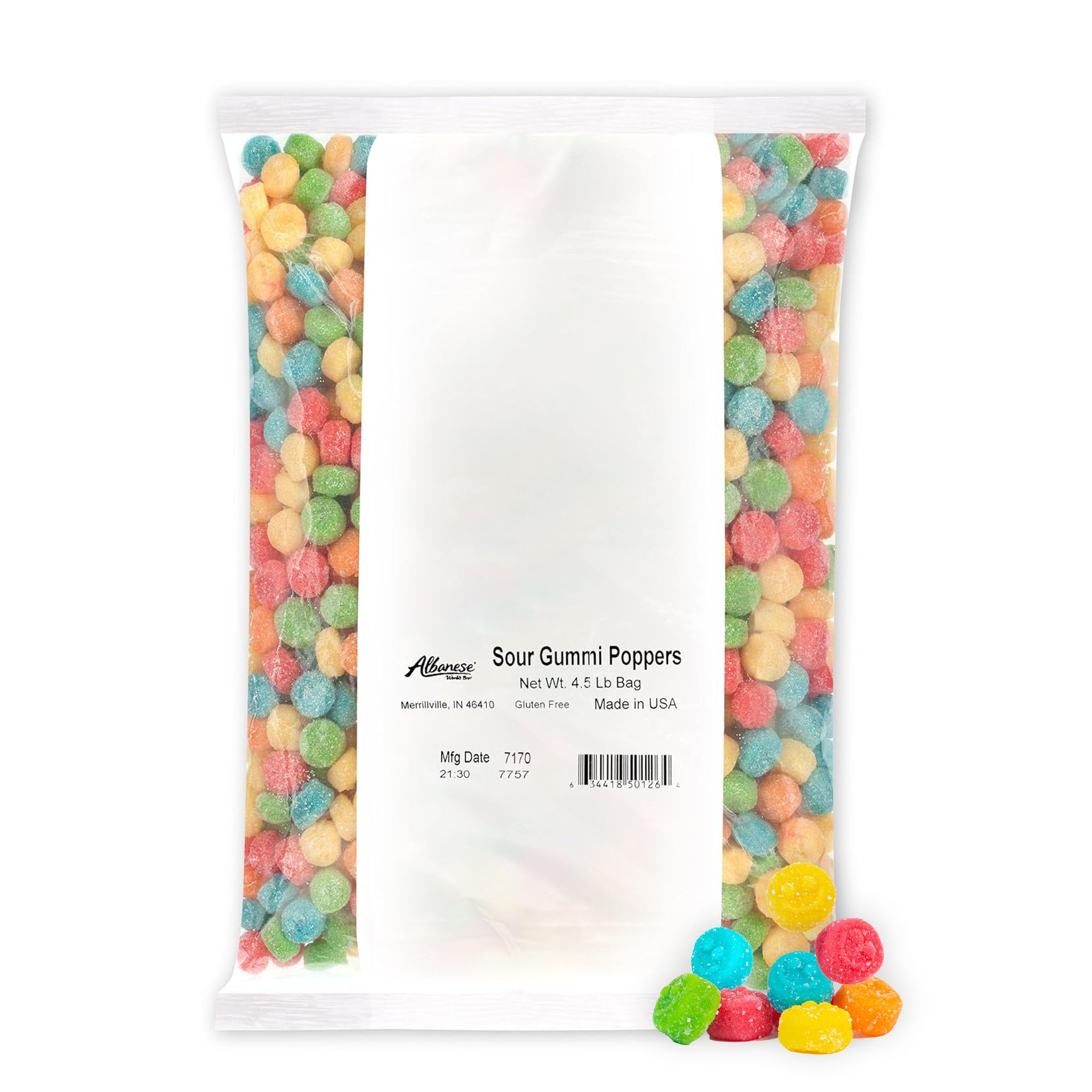 Albanese World's Best 5 Natural Flavor Gummi Bears, 5lbs of Candy - Image 1