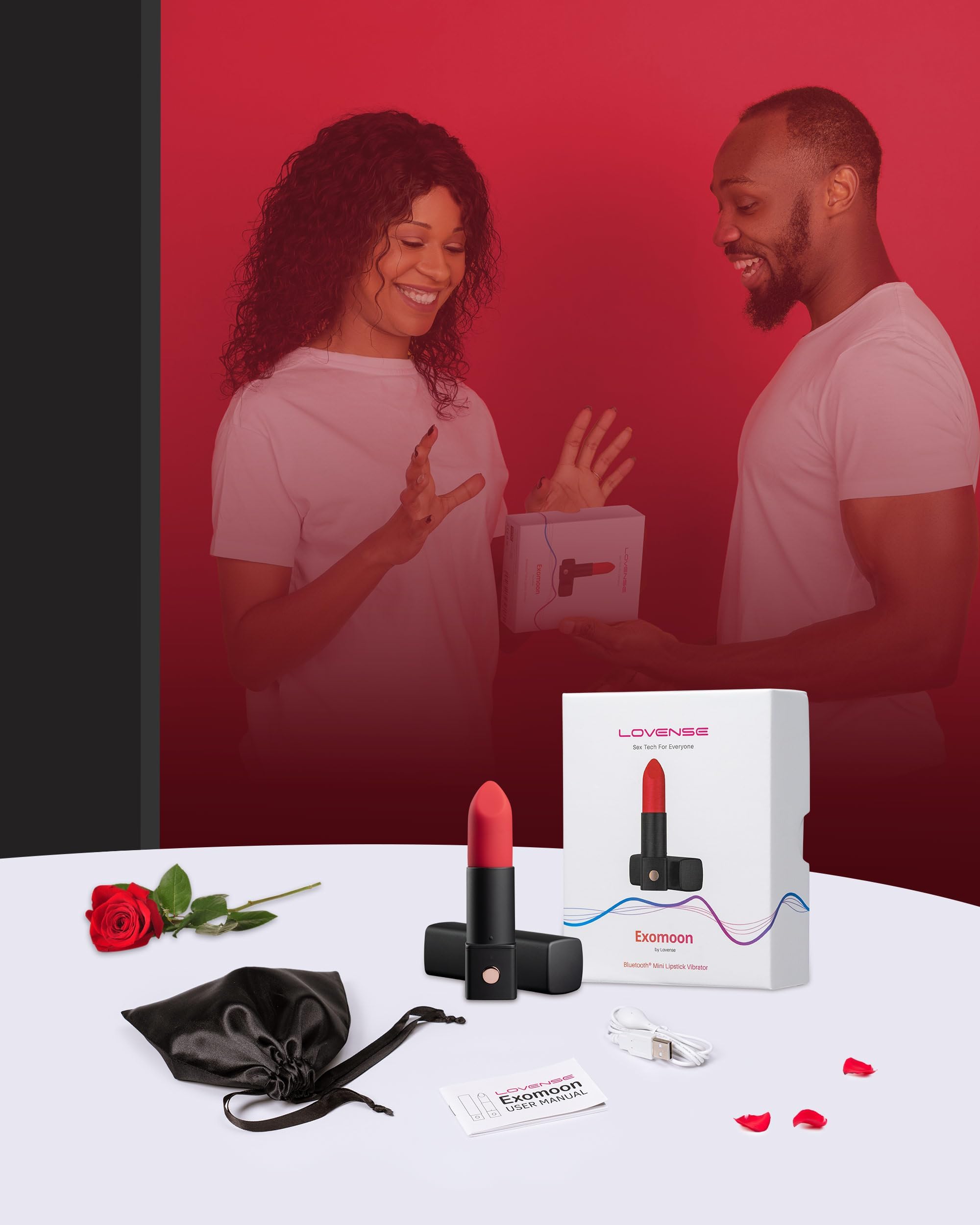 LOVENSE Exomoon Mini Bullet Vibrator Bluetooth Secret Lipstick Vibrator, Waterproof Nipple, Clitoris & G Spot Massager for Women, Small Portable Vibrating & Massaging Adult Sex Toys for Couples
