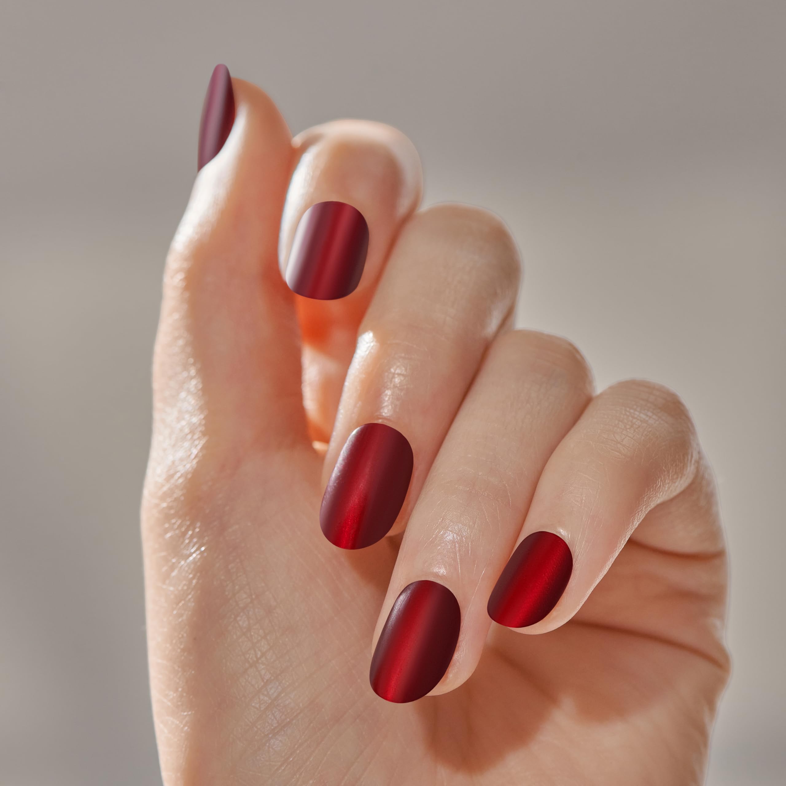 KISS imPRESS No Glue Mani Press On Nails, Color FX, '', Red, Short Size, Oval Shape, Includes 30 Nails, Prep Pad, Instructions Sheet, 1 Manicure Stick, 1 Mini File thumbnail 2
