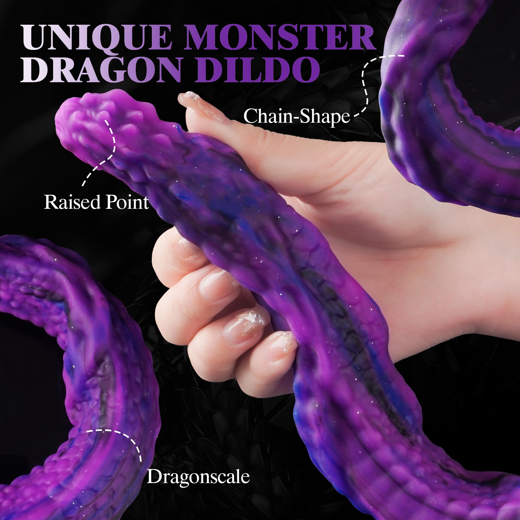 Monster Dildo Dragon Dildo Horse Dildo, 19.6" Super Long Dildo Fantasy Dildo for Deepest Sex, XL Huge Dildo Animal Alien Dildo with Suction Cup, Large Butt Plug Massive Anal Toys for Women, Men