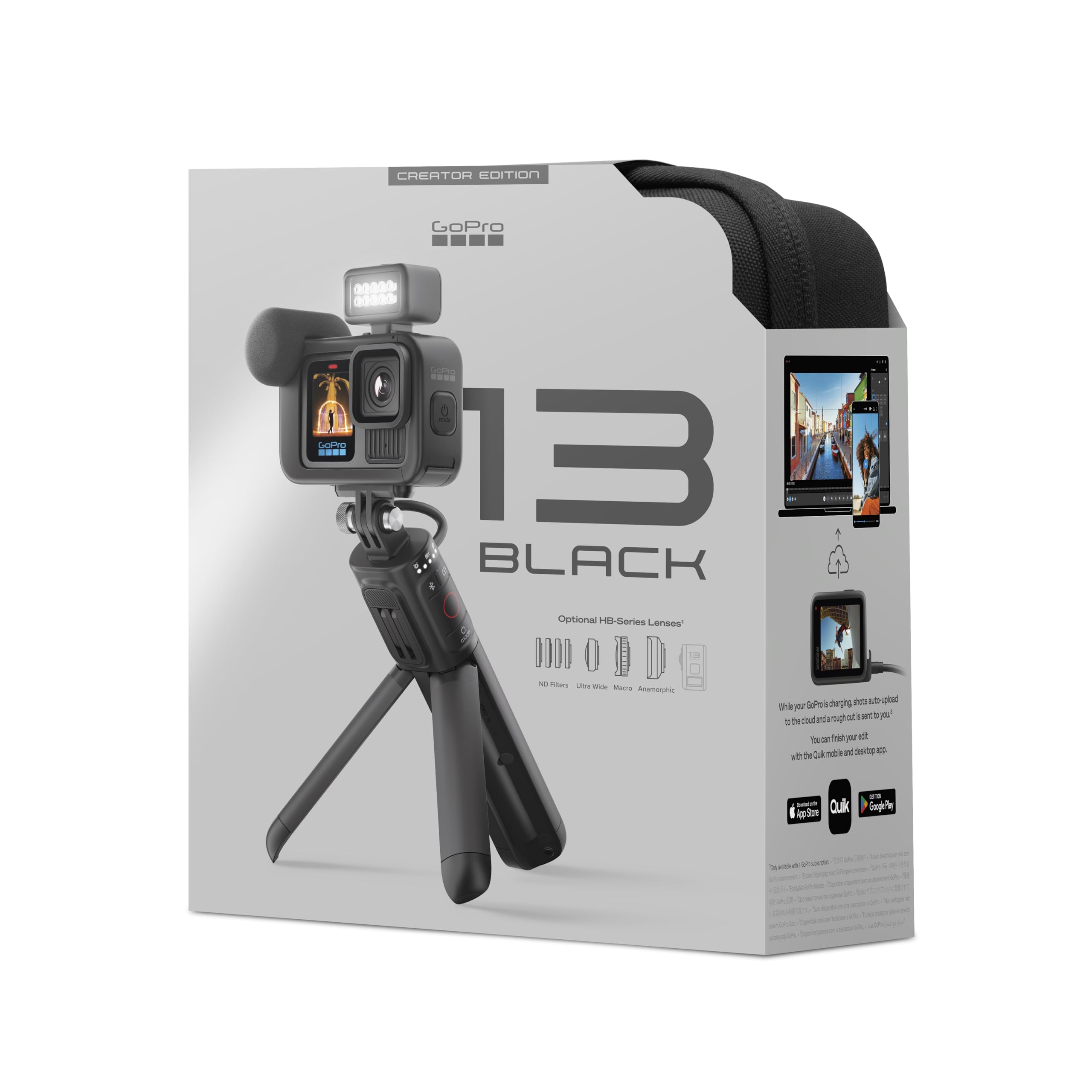 GoPro HERO13 Black - Waterproof Action Camera with 5.3K60 Video, 27MP Photo + Compatability with HB-Series Lenses