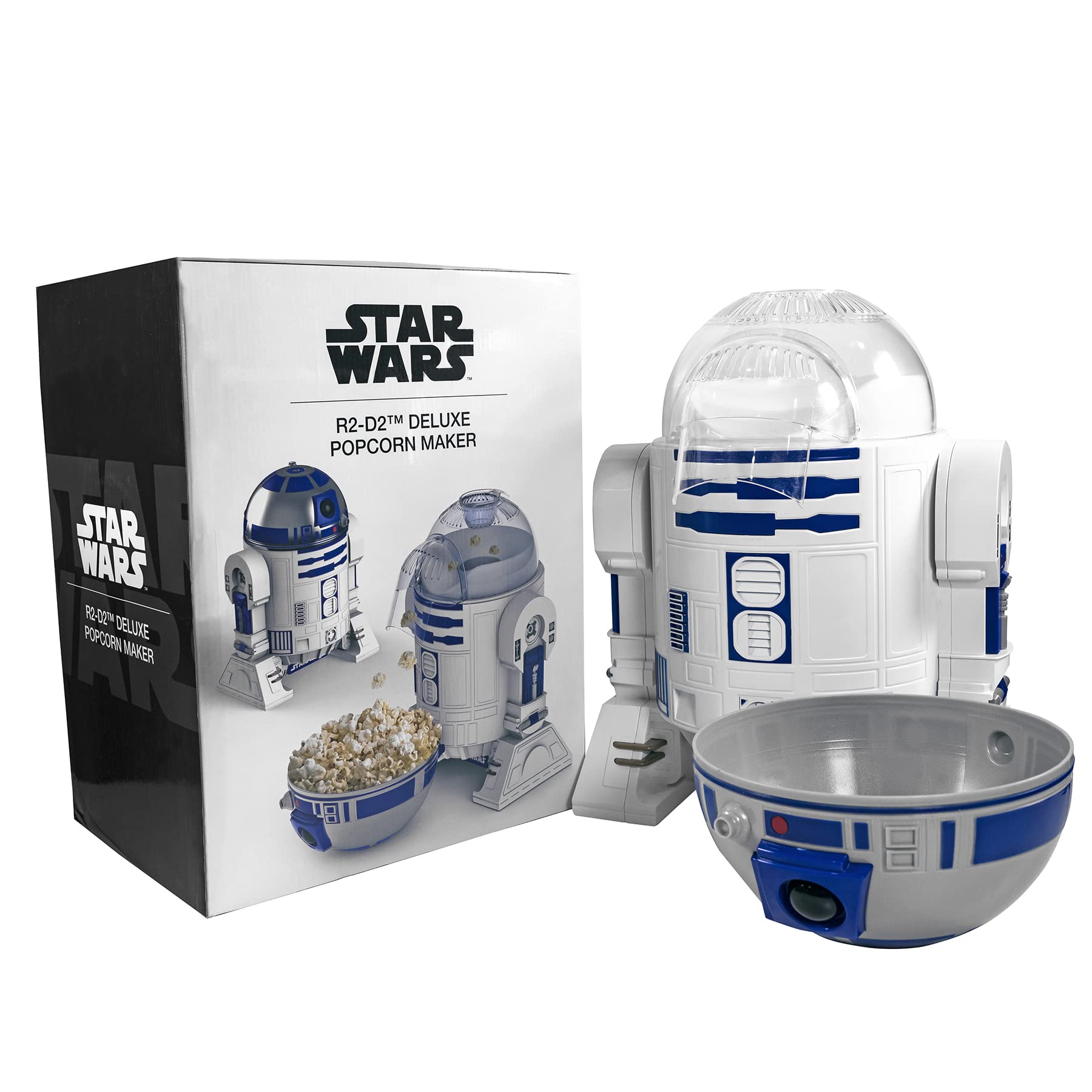 Uncanny Brands Star Wars R2D2 Popcorn Maker- Fully Operational Droid Kitchen Appliance: R2-D2