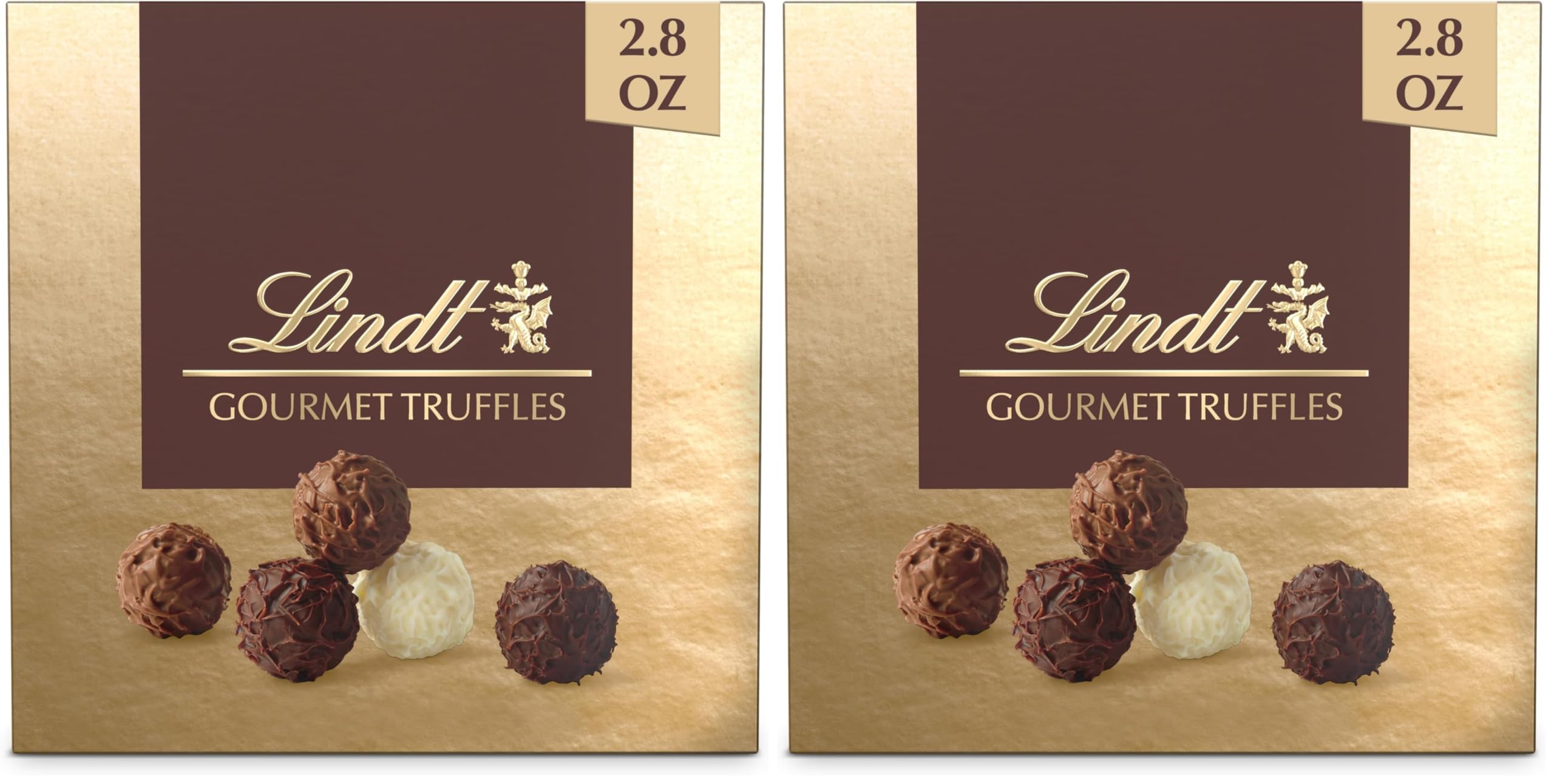 Lindt Gourmet Truffles Chocolate Candy Truffles Gift Box, Assorted Chocolate Truffles, 2.8 oz.