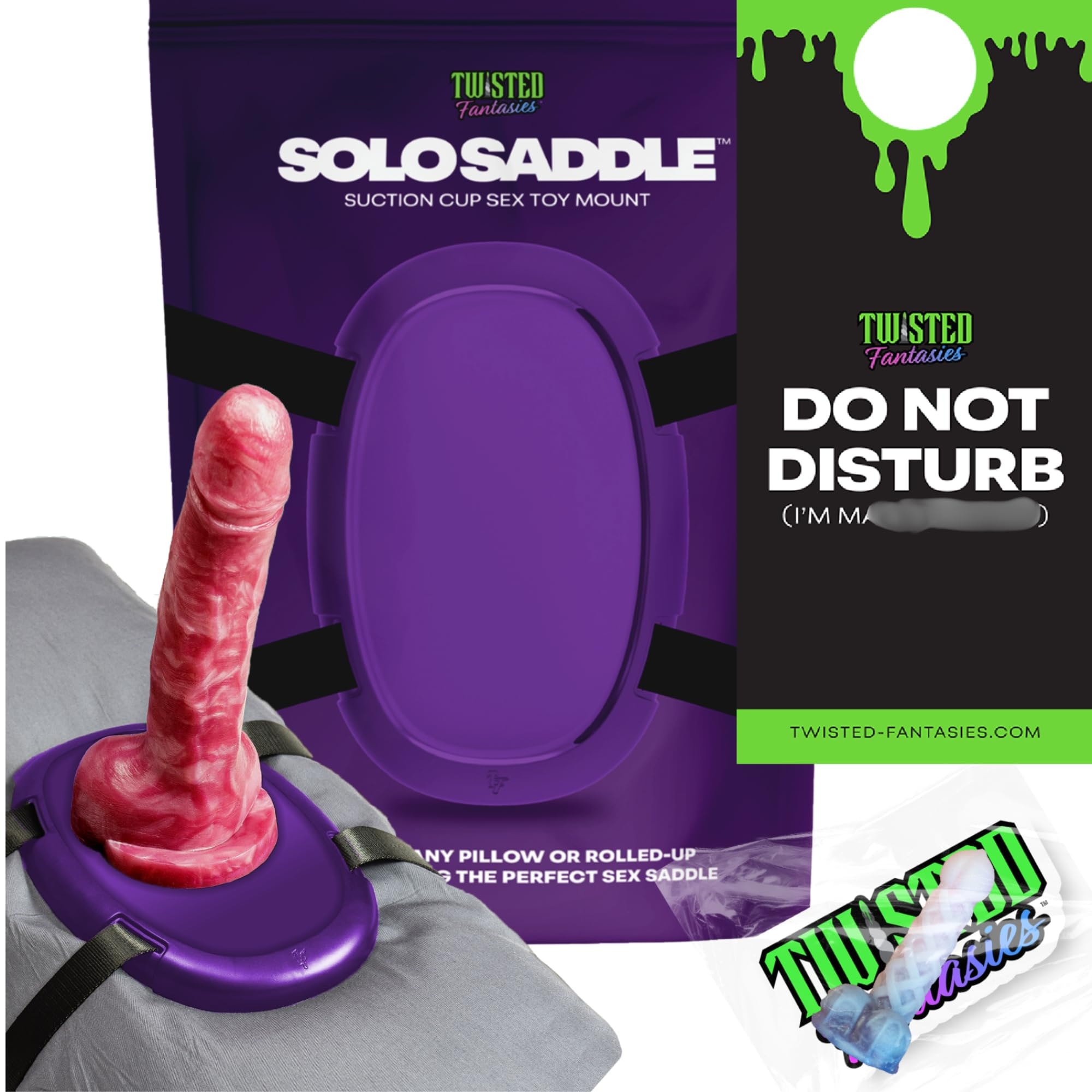 Twisted Fantasies Solo Saddle - Suction Cup Dildo Mount – Strap on a Pillow or Towel, Sex Chair Swing, Dildo Holder, Platform Base for Adult Sex Toys - - Image 2