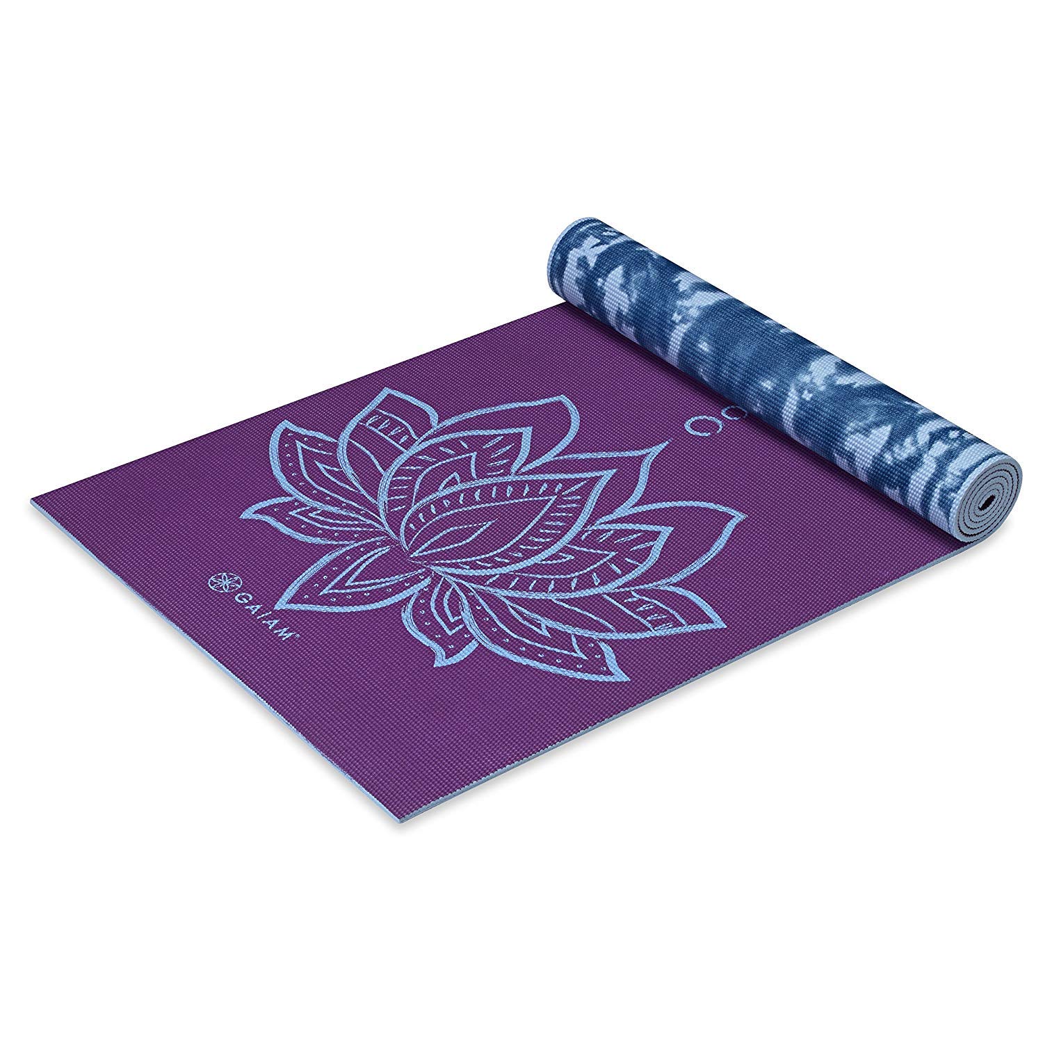 Gaiam Yoga Mat - Premium 6mm Print Reversible Extra Thick Non Slip Exercise & Fitness Mat for All Types of Yoga, Pilates & Floor Workouts (68" x 24" x 6mm Thick) thumbnail 1