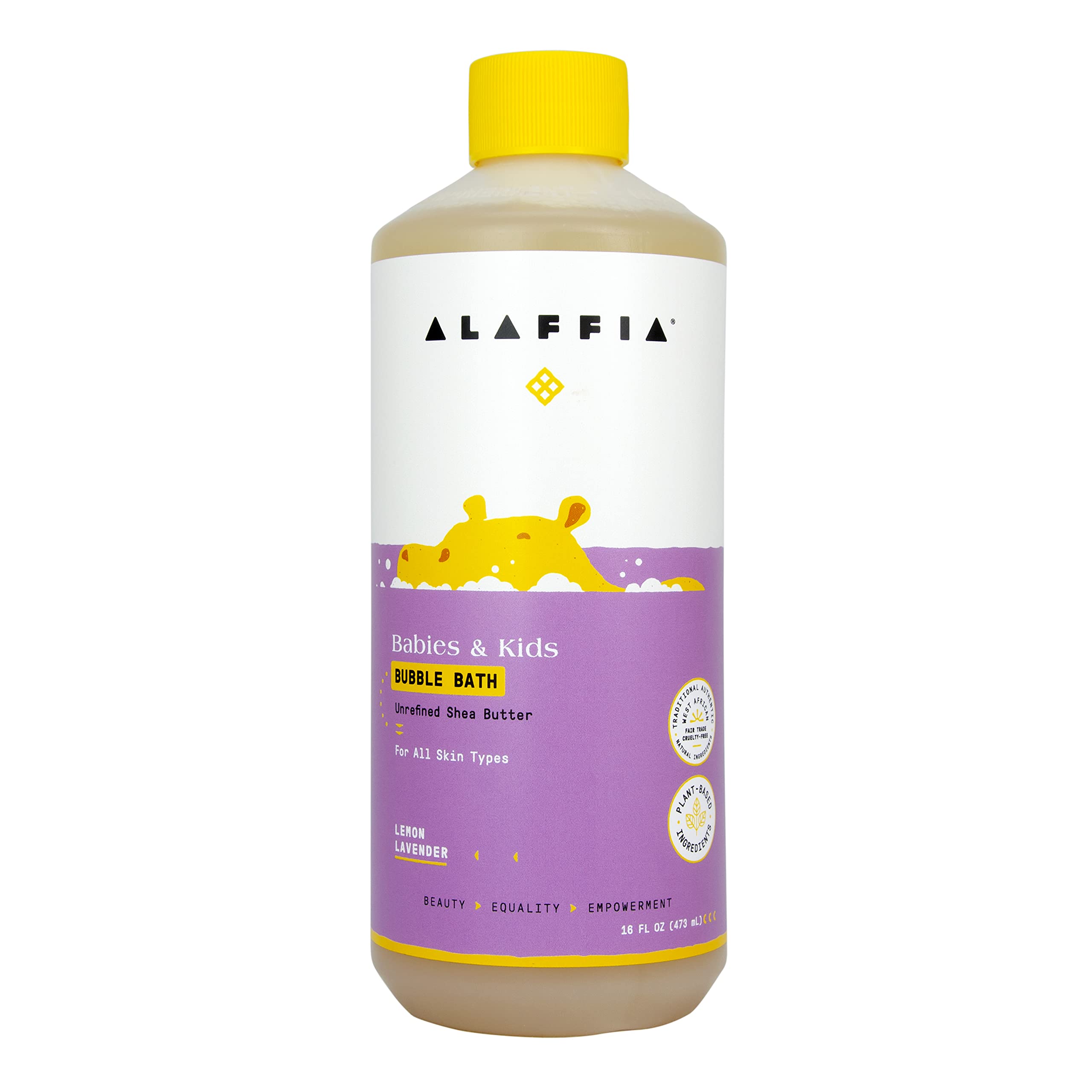 Alaffia Everyday Shea Bubble Bath, Cleanse, Soothe & Moisturize Skin, Made with Fair Trade Shea Butter, Cruelty Free, No Parabens, Vegan, Unscented, 2 Pack – 32 Fl Oz Ea
