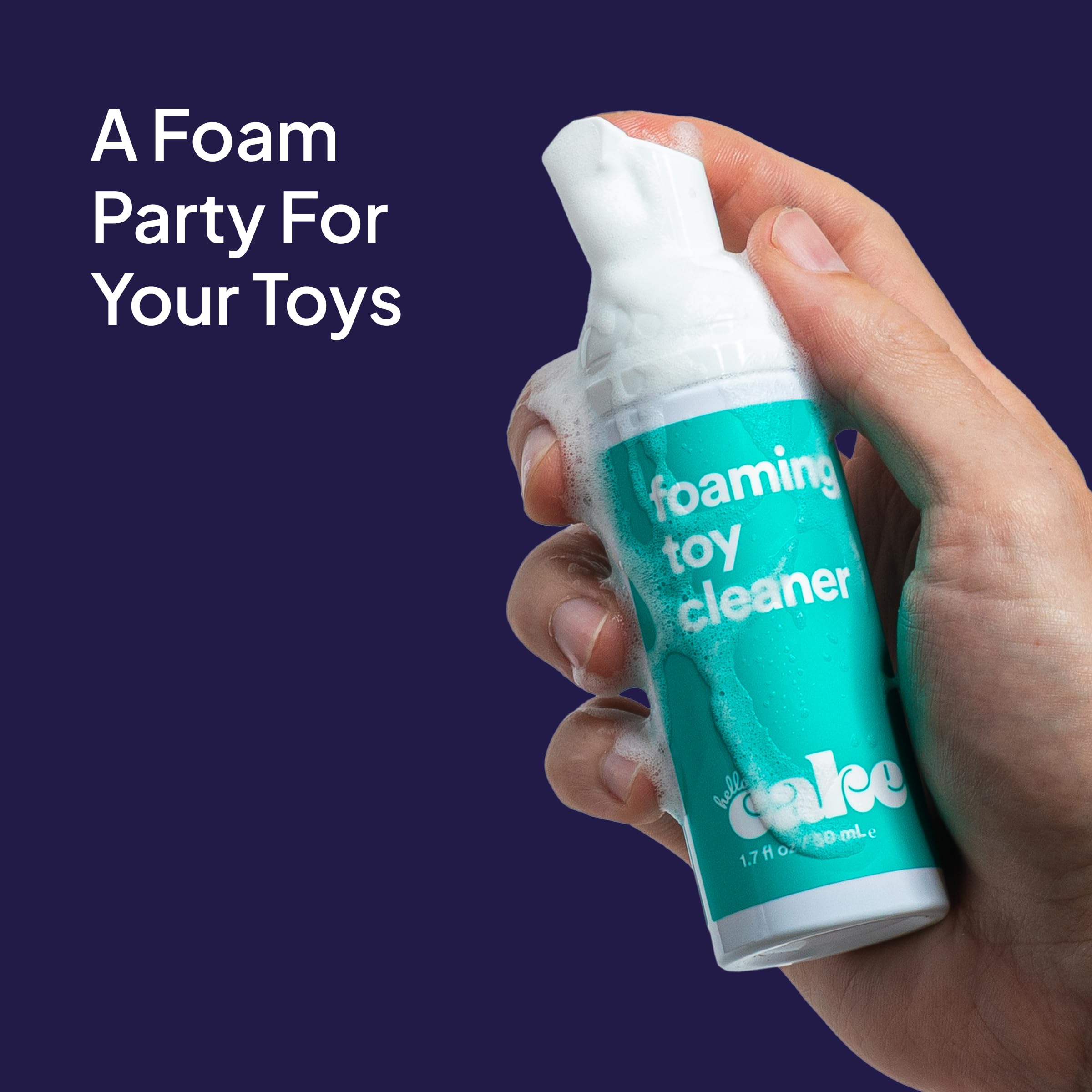 Hello Cake Toy Cleaner, Adult Toy Cleaner with Easy to Use Pump, Natural Gentle Foaming Cleanser, Fragrance-Free, Extend The Life of Toys, 1.7 fl oz: Hello Cake Toy Cleaner, Adult Toy Cleaner with Easy to Use Pump, Natural Gentle Foaming Cleanser, Fragrance-Free, Extend The Life of Toys, 1.7 fl oz