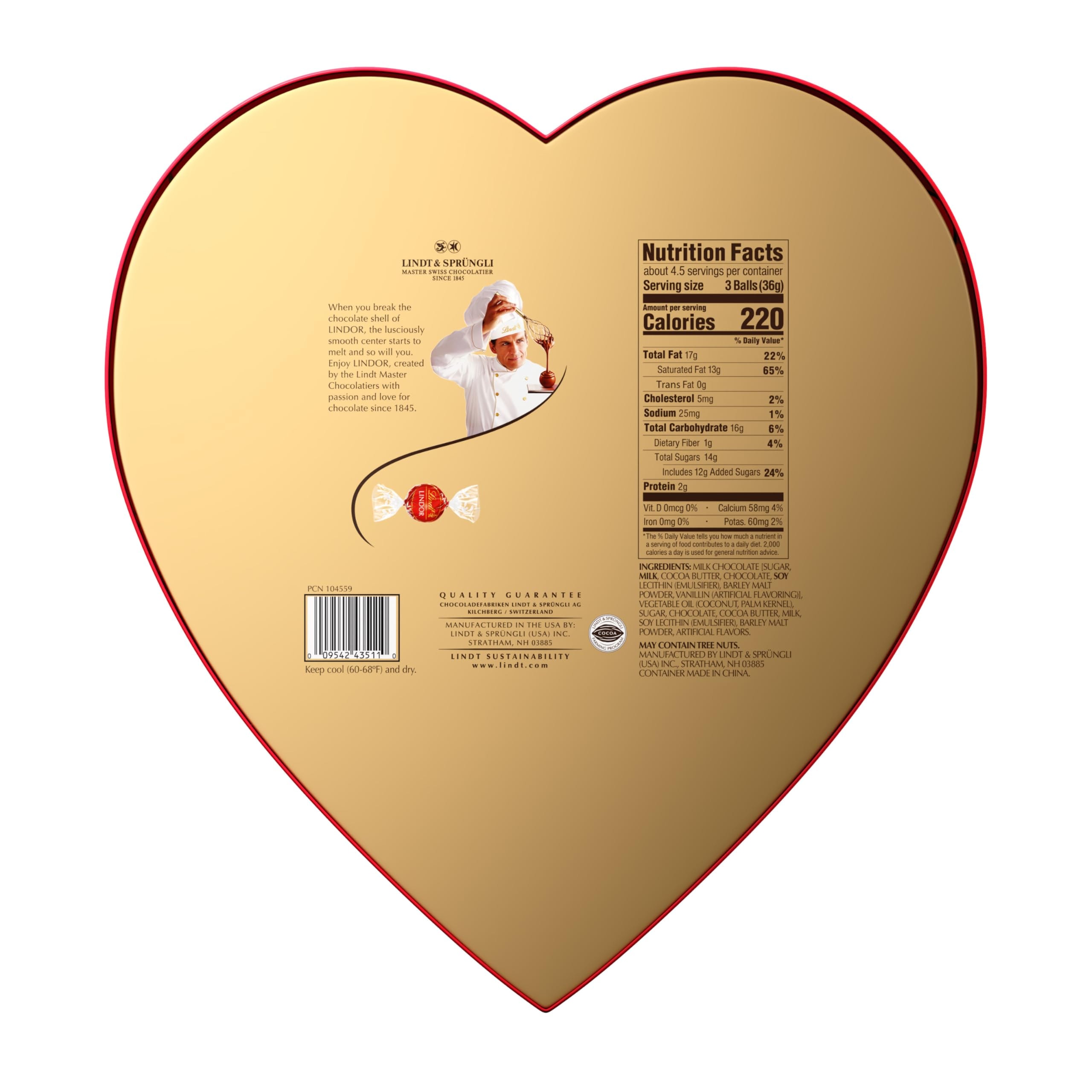 Lindt LINDOR Milk Chocolate Candy Truffles Traditions Gift Box, Milk Chocolate Candy with Smooth, Melting Truffle Center, 6.8 oz. - Image 2