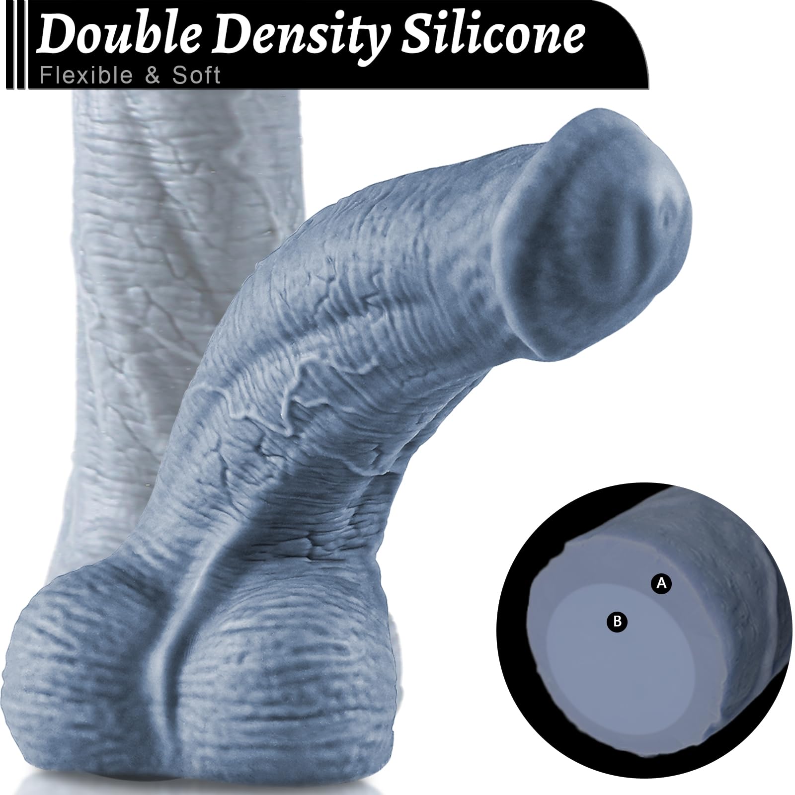 3 Inch Thick Huge Horse Dildo, 11 Inch Monster Cock Fantasy Animal Dildo with Dual Density Silicone Big Kont, XL Girth Dildos Anal Plug Sex Toy for Men Women Couples: 11 Inch XL