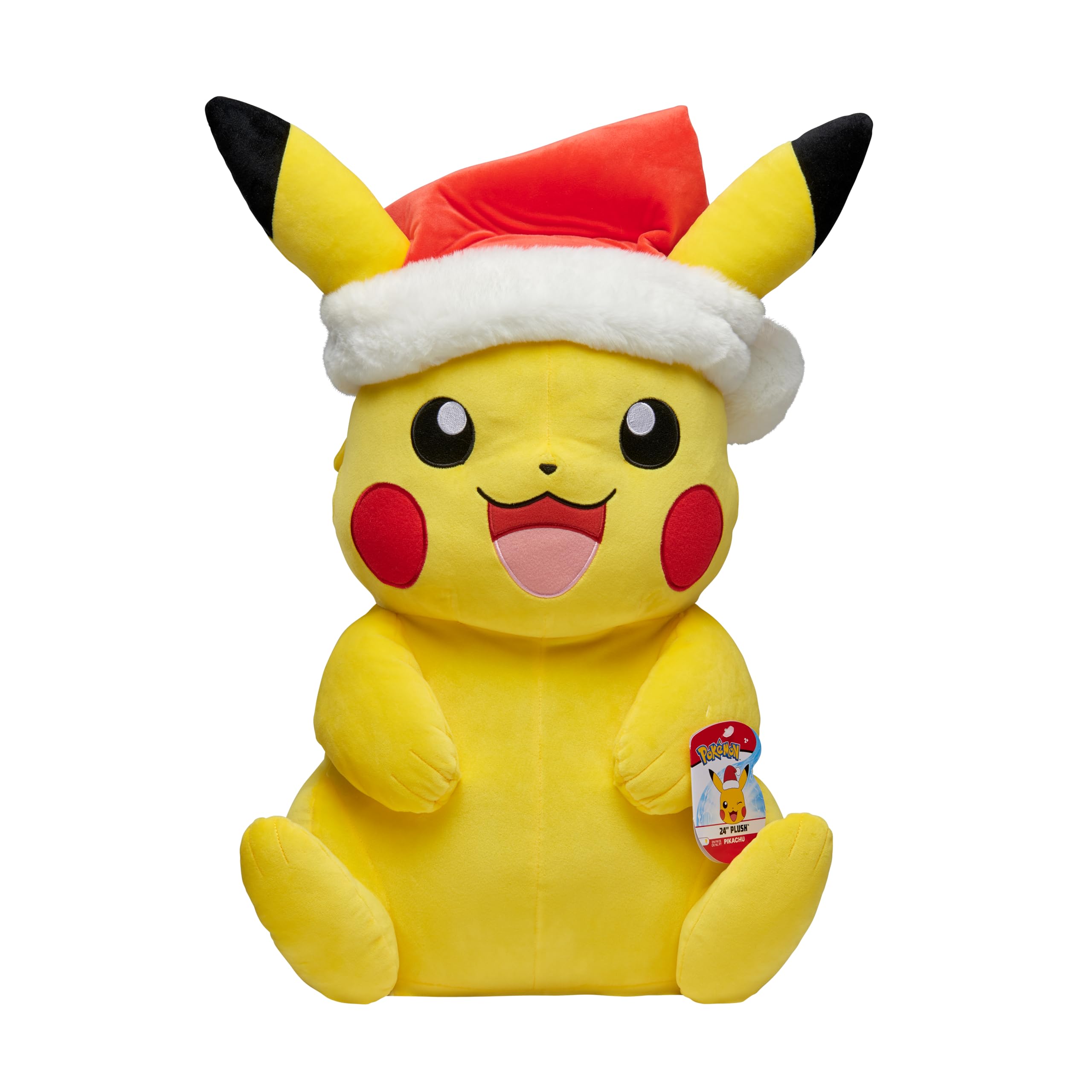 Pokémon Pikachu Holiday Plush - 24-Inch Super Soft Plush with Holiday Hat: Pokémon Pikachu Holiday Plush - 24-Inch Super Soft Plush with Holiday Hat