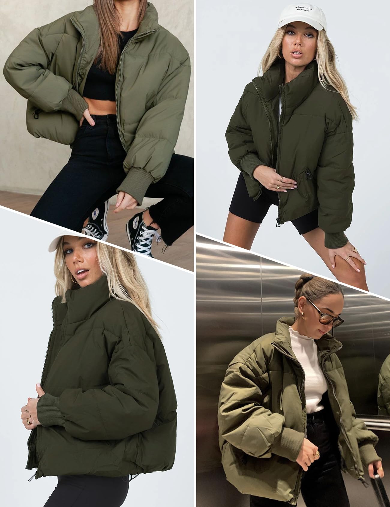 Gihuo Women’s Winter Cropped Puffer Jacket Coat Short Warm Quilted Jacket: Gihuo Women’s Winter Cropped Puffer Jacket Coat Short Warm Quilted Jacket