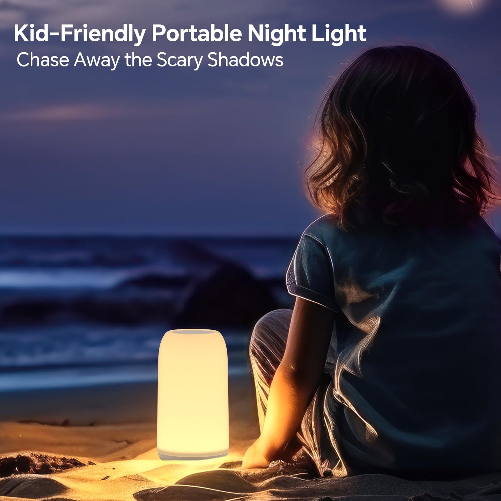 ROOTRO Touch Bedside Table Lamp, [Sleek Design & RGB Mode] 3 Way Dimmable Small Lamp for Bedroom, LED Lamp with Warm  Lights, Multi-Color Smart Nightstand Lamp for for Living Room Home Gifts - Image 3