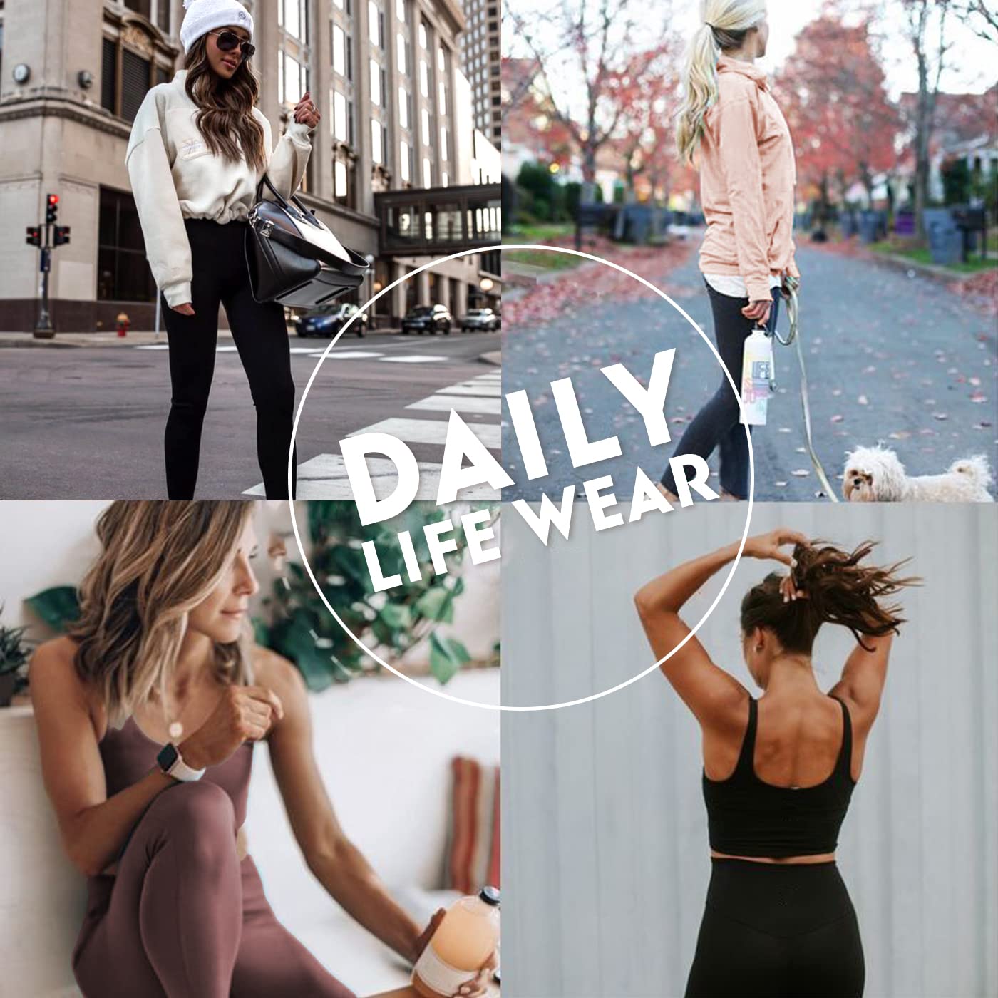 4 Pack Leggings for Women Butt Lift High Waisted Tummy Control No See-Through Yoga Pants Workout Running Leggings thumbnail 4