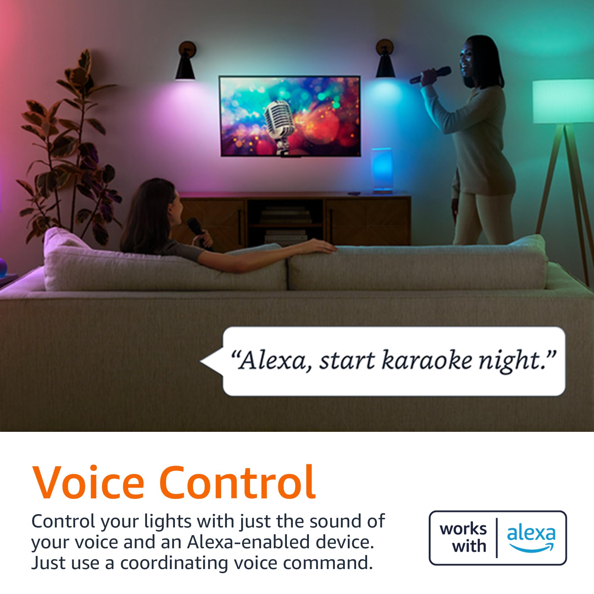 Amazon Basics Smart A19 LED Light Bulb, Color Changing, 9W (60W Equivalent), 800LM, Works with Alexa Only, 2.4 GHz Wi-Fi, No Hub Required, 1 Pack: Color Changing 1 Pack