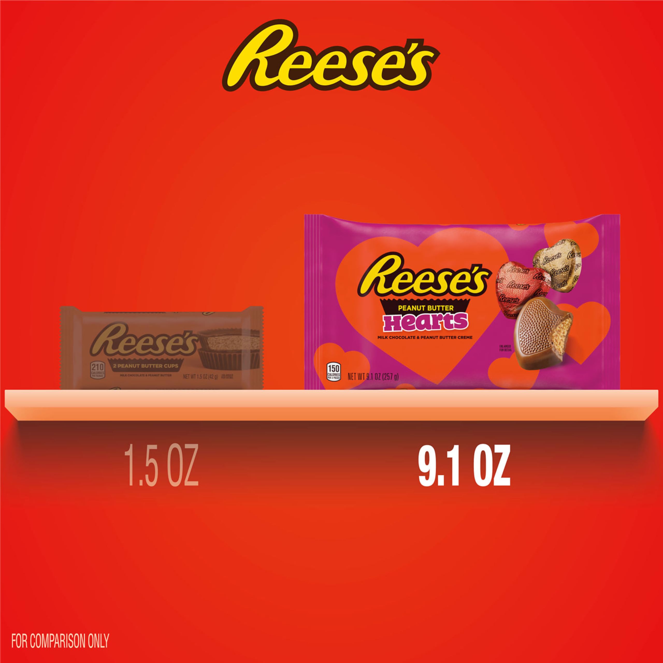 REESE'S Assorted Chocolate Peanut Butter Shapes, Candy Bag 21.49oz - Image 7