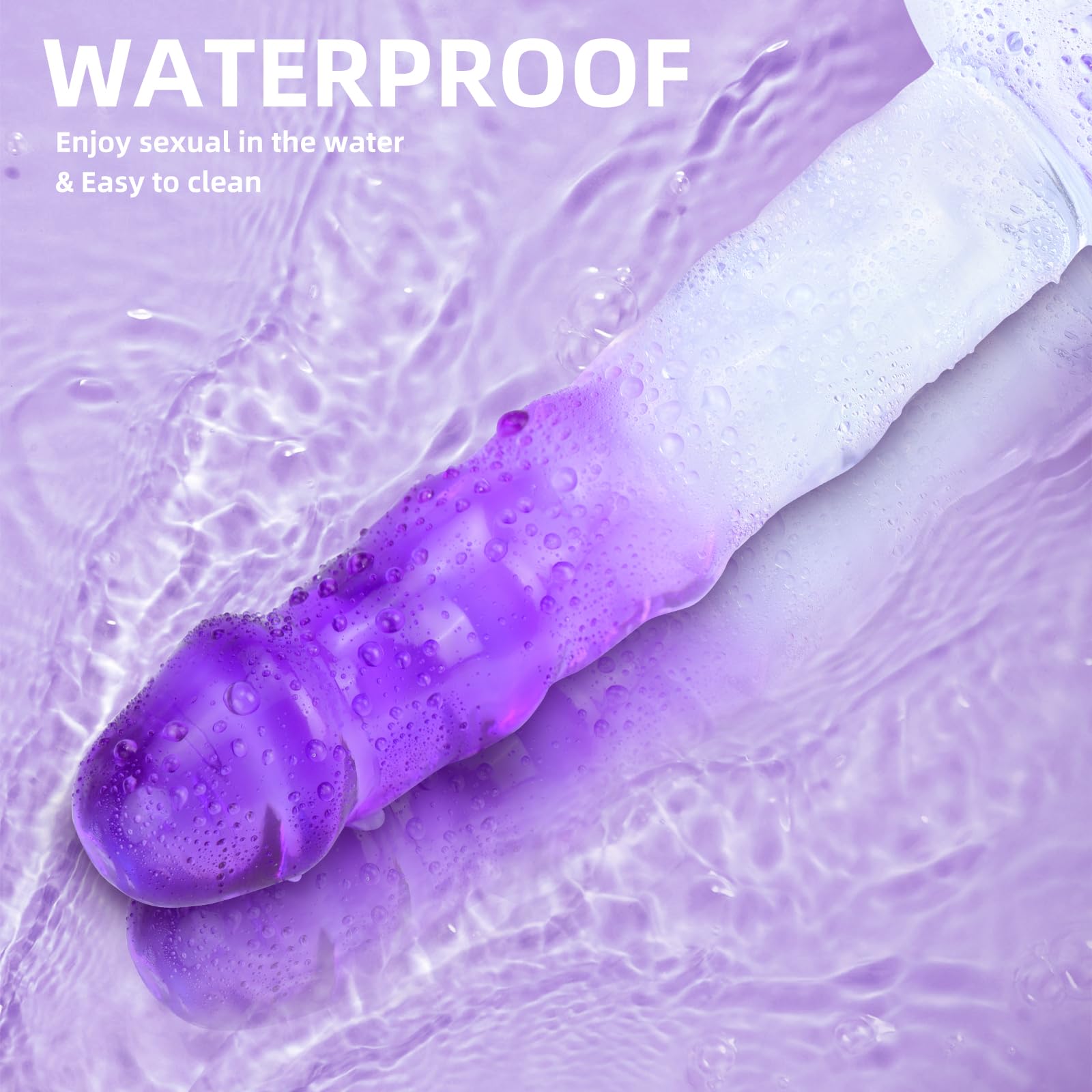 Sex Toy Realistic  Dildo for Women - TUFEEL G Spot Adult Toys, Gradient Clear Penis with Strong Suction Cup, Soft Lifelike Dick for Beginner & Couples Anal Vaginal Sexy Play, Strap-on Pleasure: Dark Purple