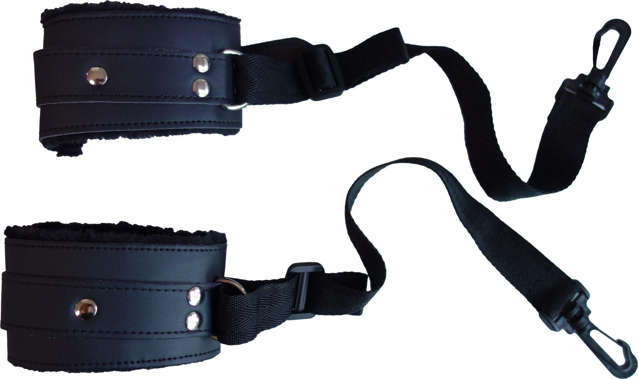 Motorbunny Premium Leather Extendable Ankle Restraints Pair with Clips to Attach to Motorbunny Sex Machine, Adult Sex Toys, BDSM Restraints, Bondage Gear & Accessories, Bondage Cuffs thumbnail 4