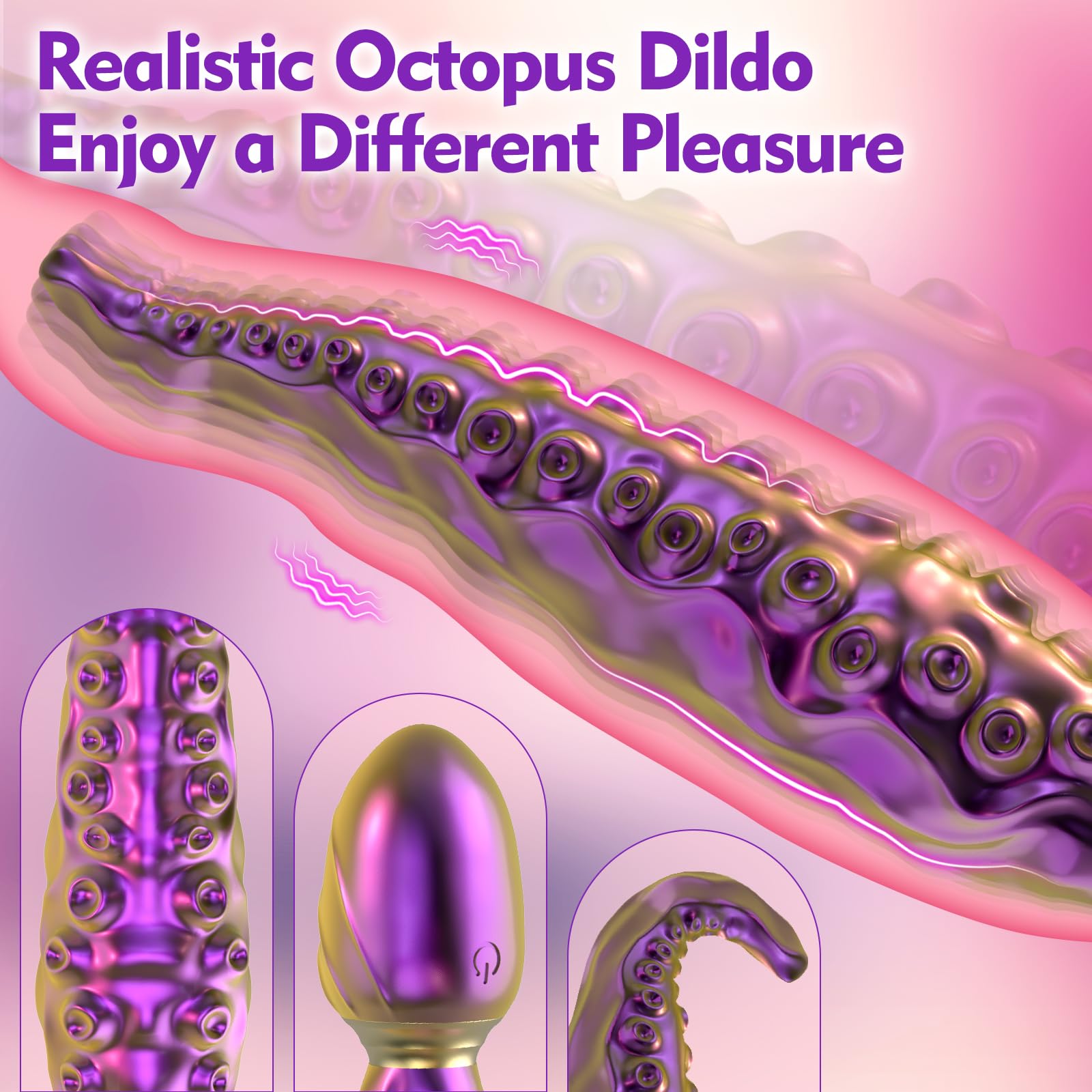 Realistic Tentacle Vibrator Sex Toys - 8.6”Vibrating Monster Dildo Adult Toys with 10 Vibrating Modes for Anal Vagina Nipple Stimulation, Silicone Octopus Dildo Sex Toys for Women Couples Pleasure: Realistic Tentacle Vibrator Sex Toys - 8.6”Vibrating Monster Dildo Adult Toys with 10 Vibrating Modes for Anal Vagina Nipple Stimulation, Silicone Octopus Dildo Sex Toys for Women Couples Pleasure