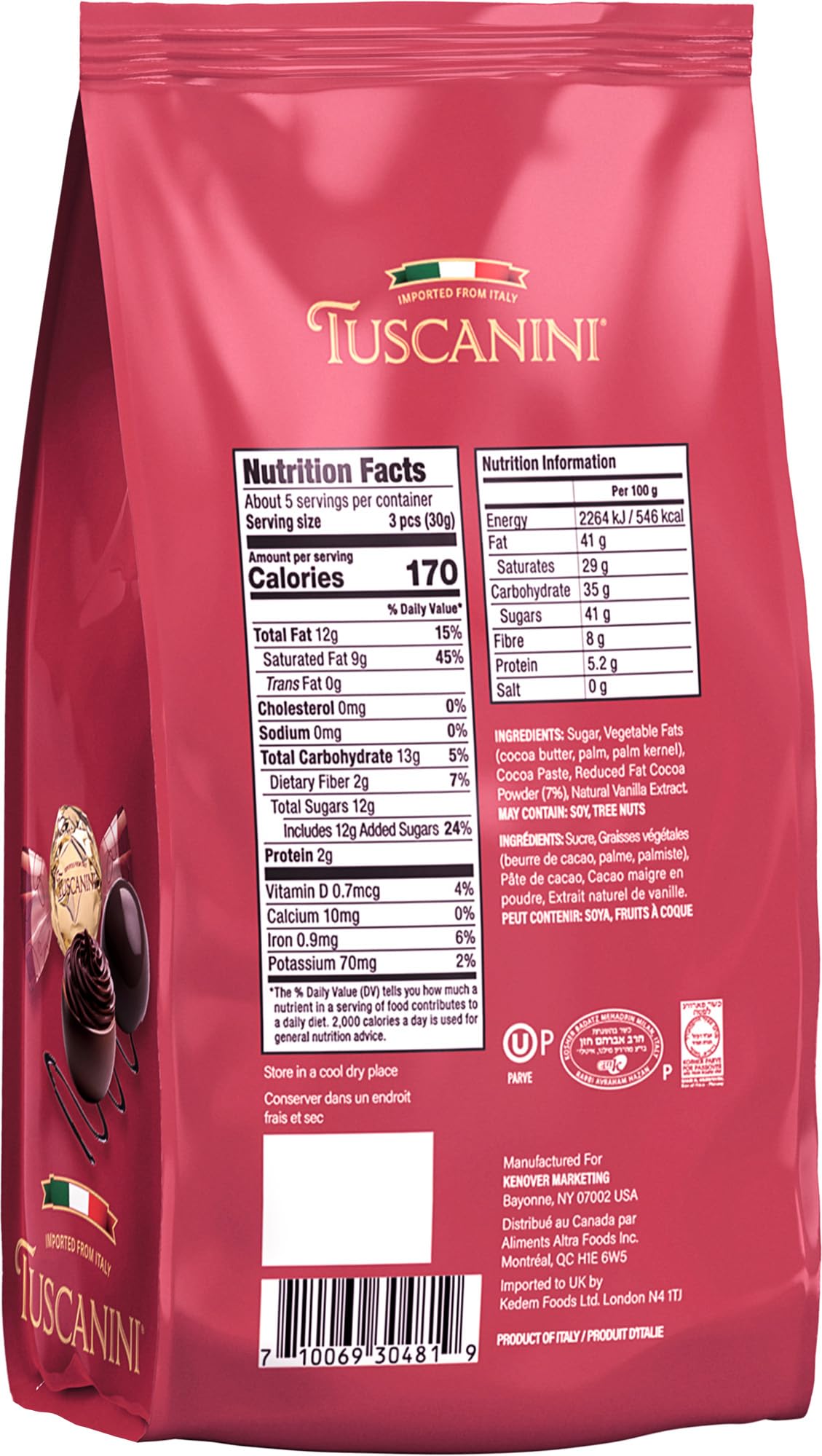 Tuscanini Fine Italian Dark Chocolate Truffles, Roma, 5.4oz (2 Pack) | Gourmet Italian | Dairy Free | Premium Gift | Perfect for Holidays & Celebrations: Tuscanini Fine Italian Dark Chocolate Truffles, Roma, 5.4oz (2 Pack) | Gourmet Italian | Dairy Free | Premium Gift | Perfect for Holidays & Celebrations