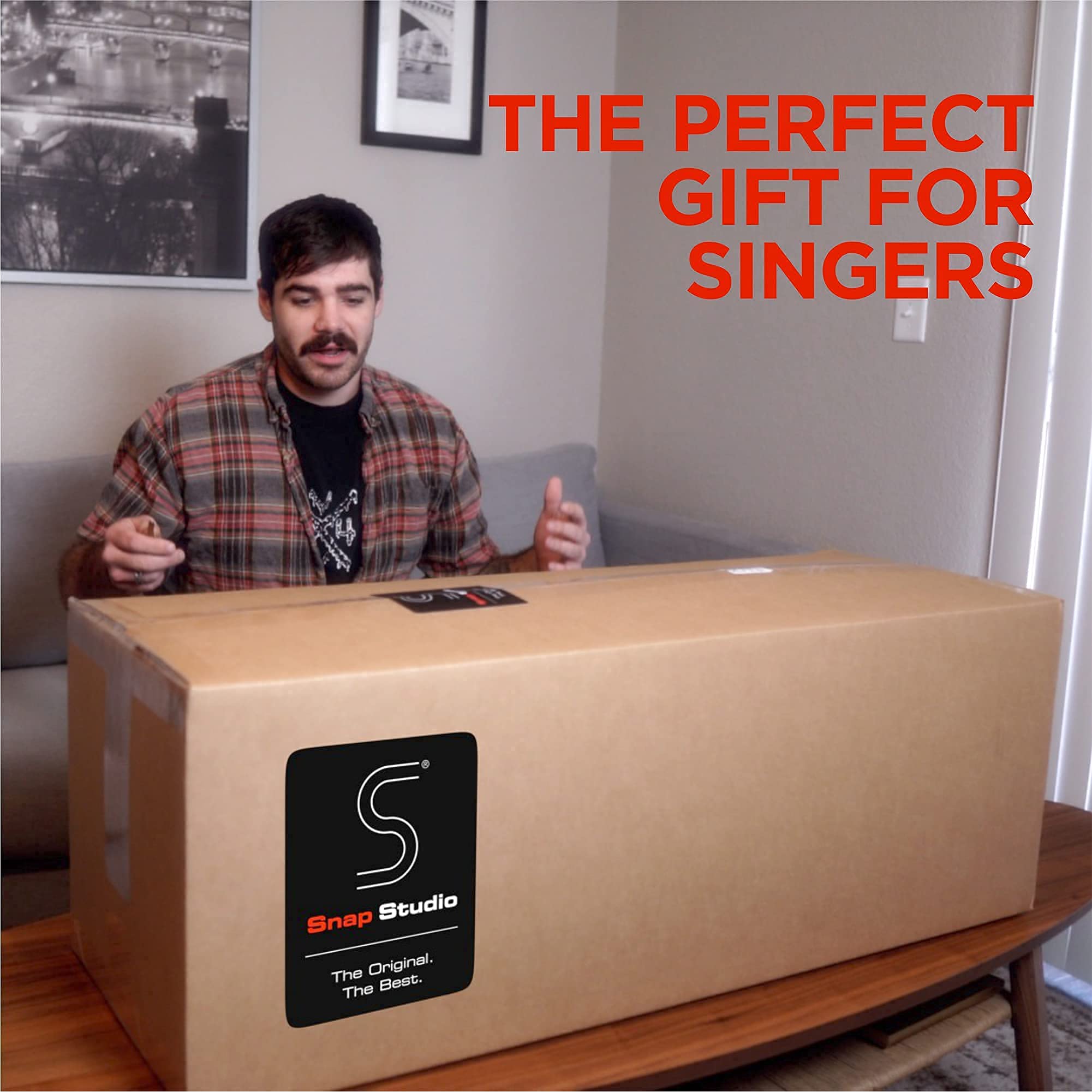 'Snap Studio' Portable Recording Booth | '#1 Vocal Booth' Rolling Stone | Record Crisp, Dry, Echo-Free Vocals at Home or On-The-Road | The Original & Best Studio Booth, Trusted By Singers & Voiceover: Black