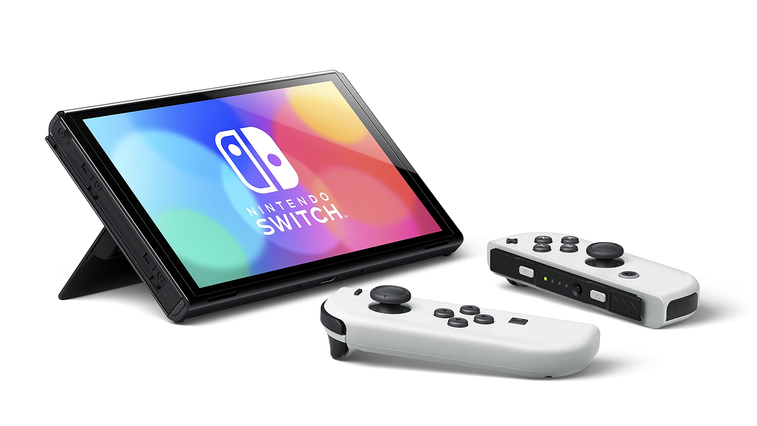 Nintendo Switch – OLED Model w/ Neon Red & Neon Blue Joy-Con: White