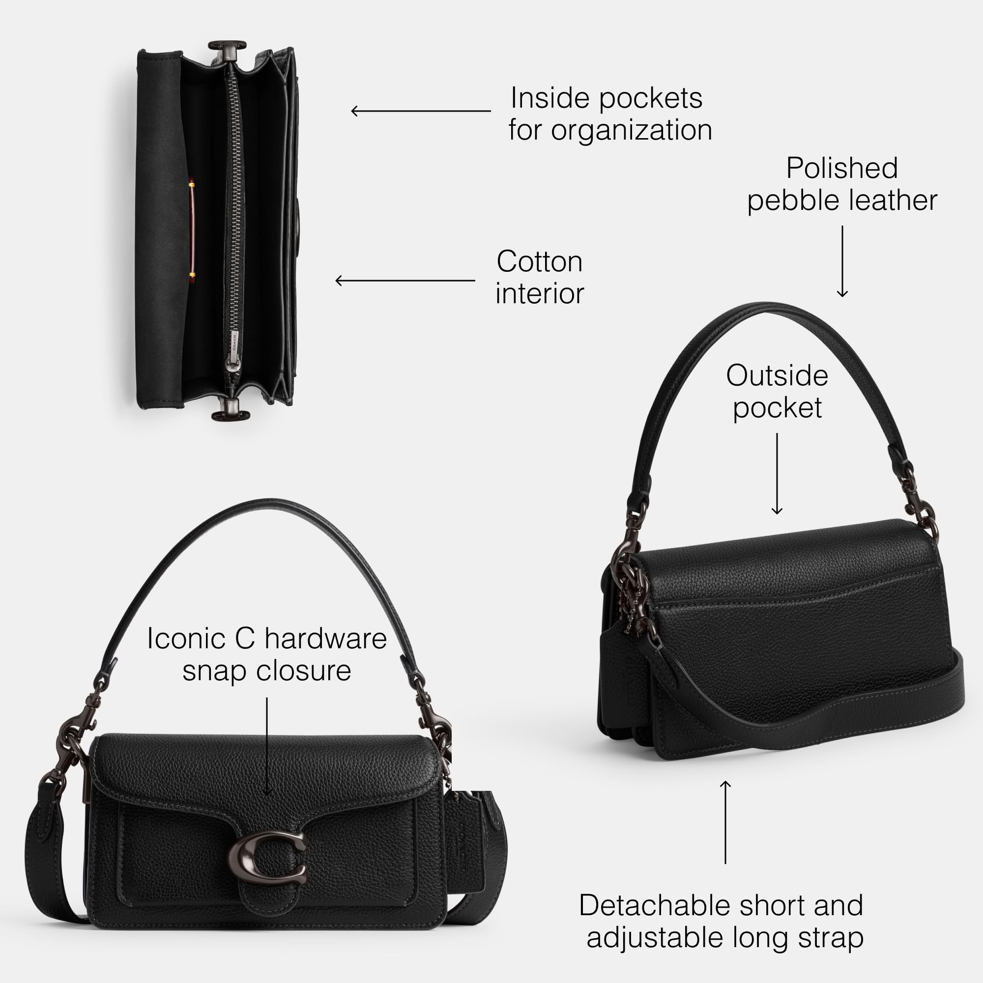 Coach Tabby Shoulder Bag 20: One Size Black