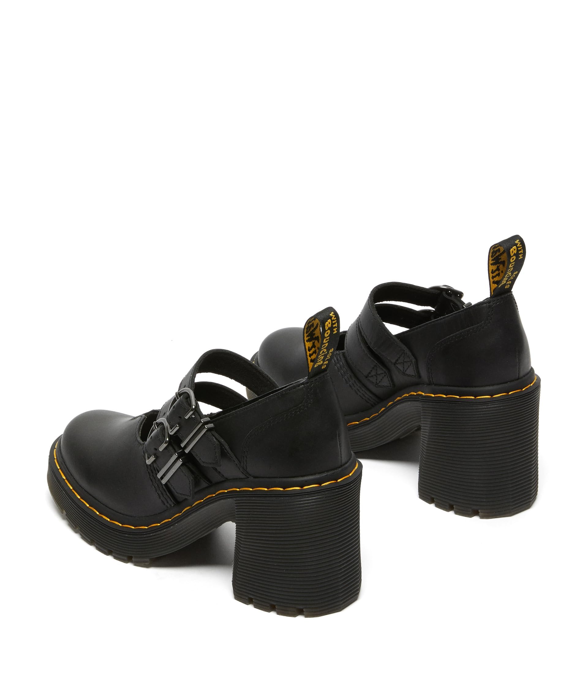 Dr. Martens Women's Eviee Platform: 7 Black Sendal