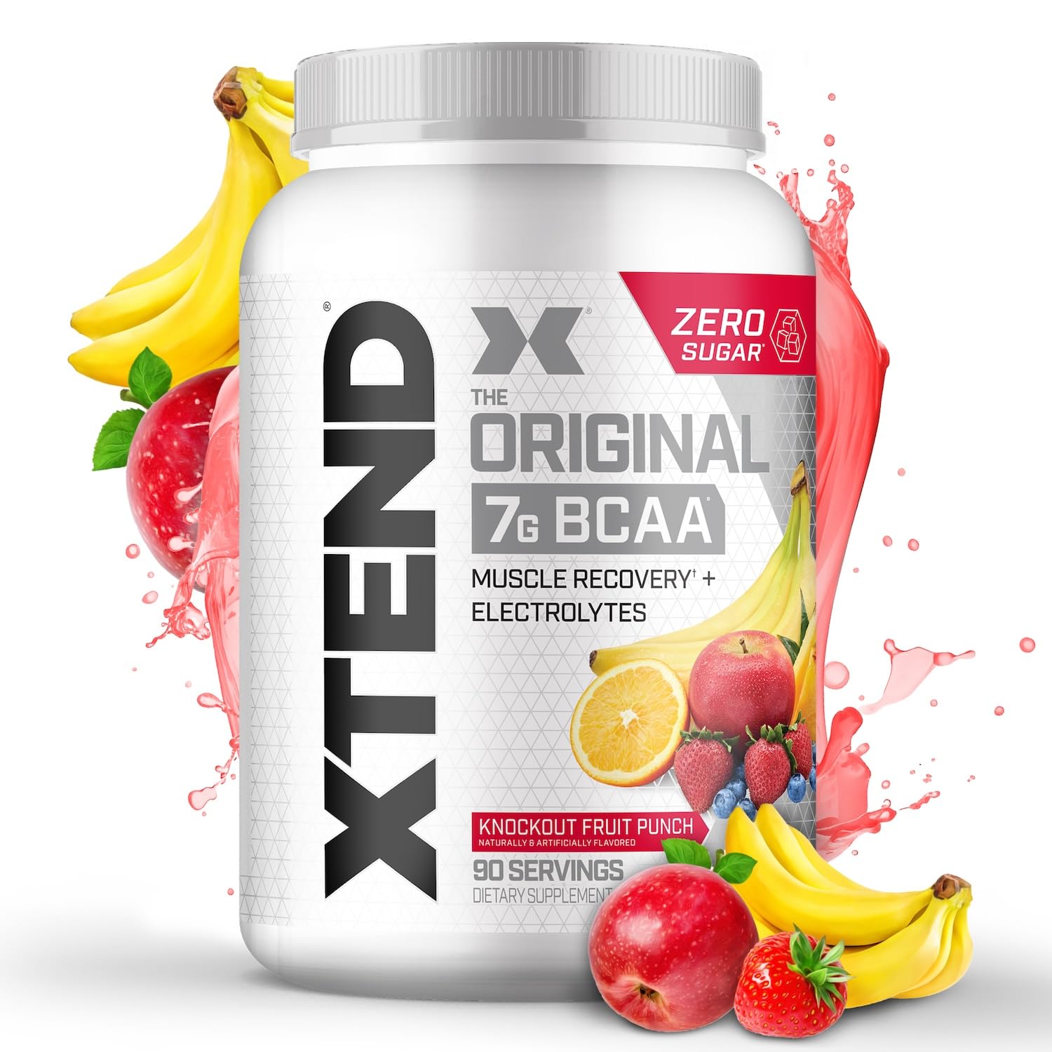 Xtend XTEND Original BCAA Powder 7g BCAA and 2.5g L-Glutamine, Sugar Free Post Workout Muscle Recovery Drink with Amino Acids for Men & Women, 90 Servings