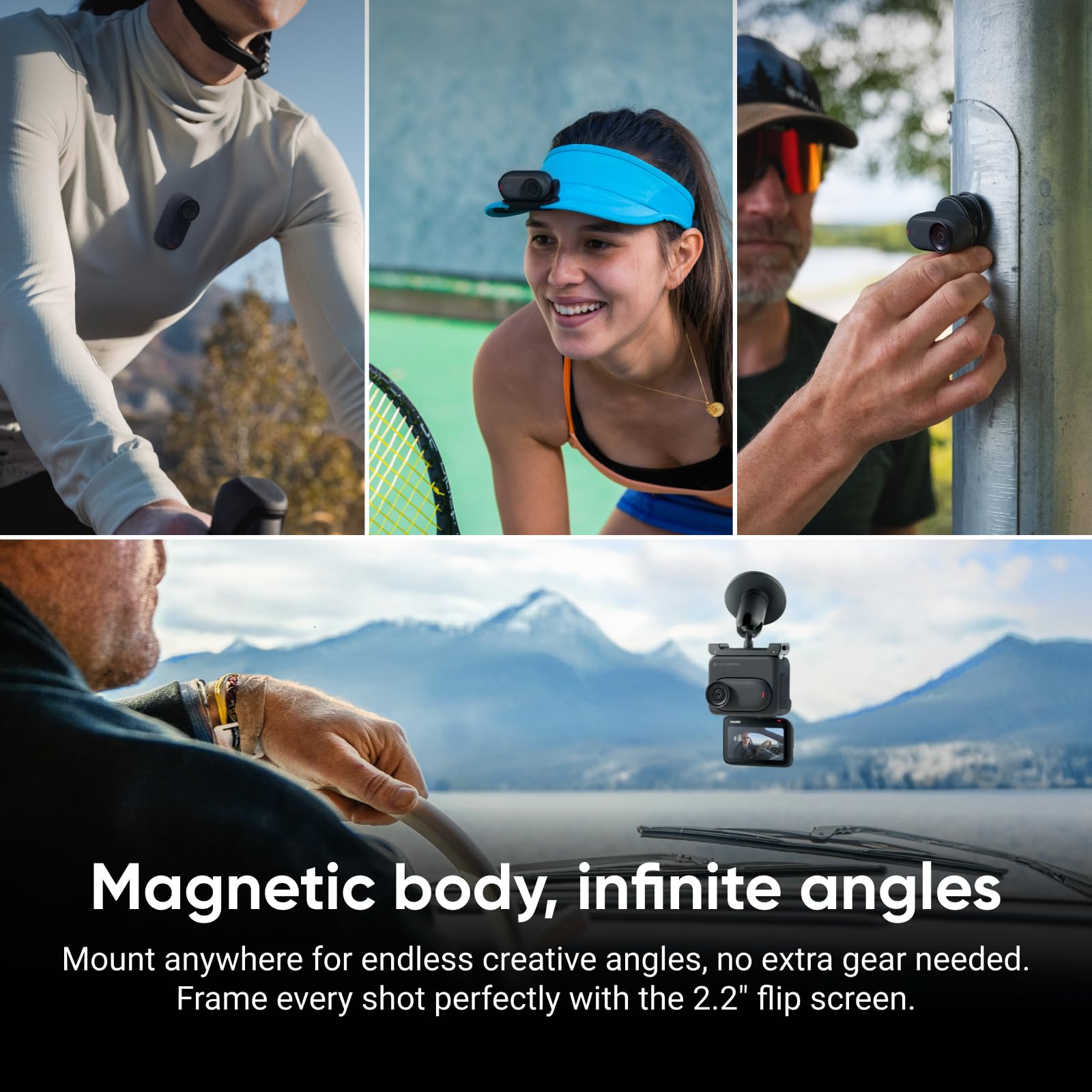 Insta360 GO 3S - 128 GB Black 4K Tiny Portable Vlogging Camera, Hands-Free POVs, Mount Anywhere, Stabilization, 140 Min Battery Life, 10m Waterproof, Pet POV: Black Action Bundle