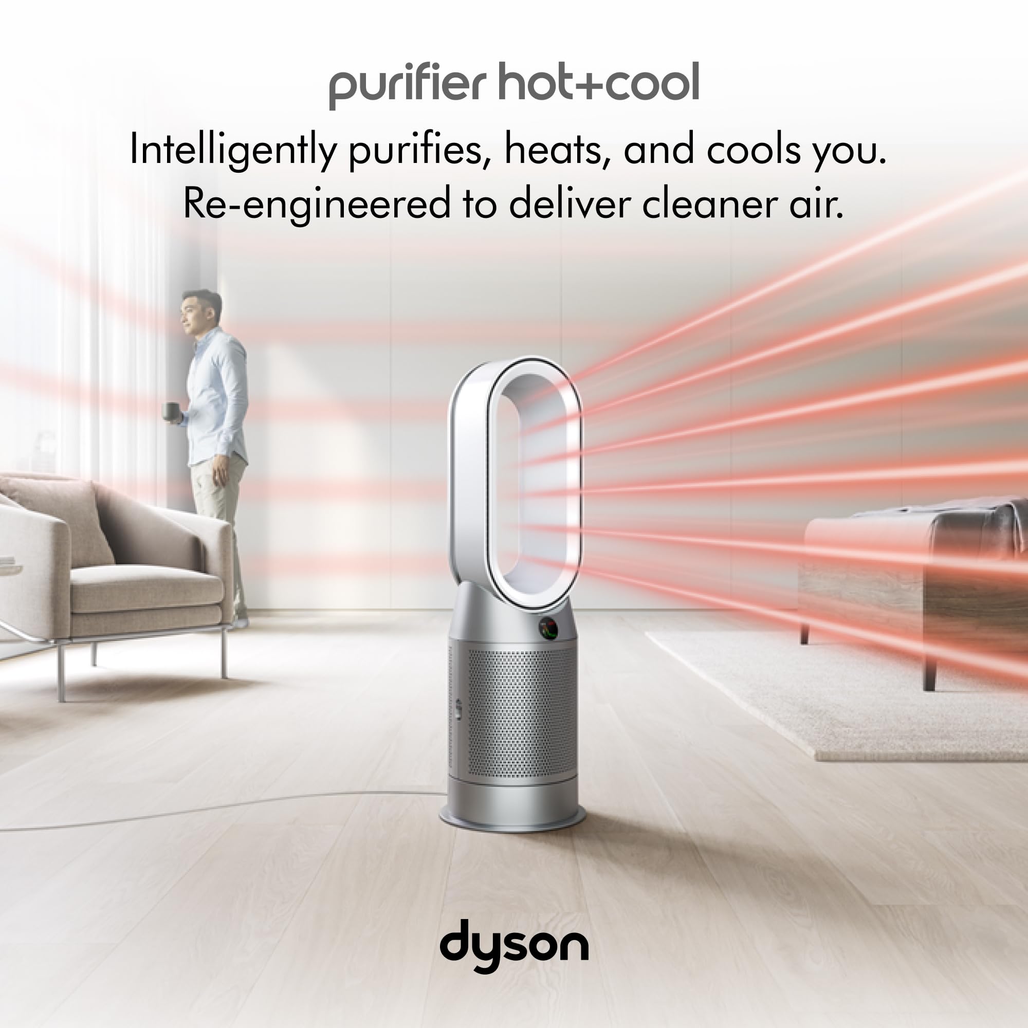 Dyson Purifier Hot+Cool™ Gen1  - Purifying Fan Heater (White): HP07