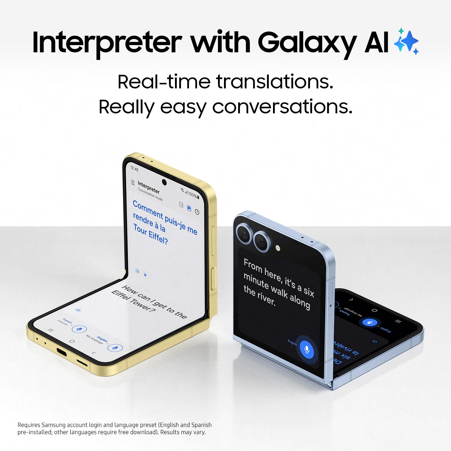 Samsung Galaxy Z Flip6, 512GB Unlocked Android Smartphone, FlexCam, Photo Assist, Camcorder Mode, Live Interpreter, Foldable Design, Pocket-Sized Portability, 2024, US 1 Yr Warranty, Silver Shadow: Blue 256GB Phone Only