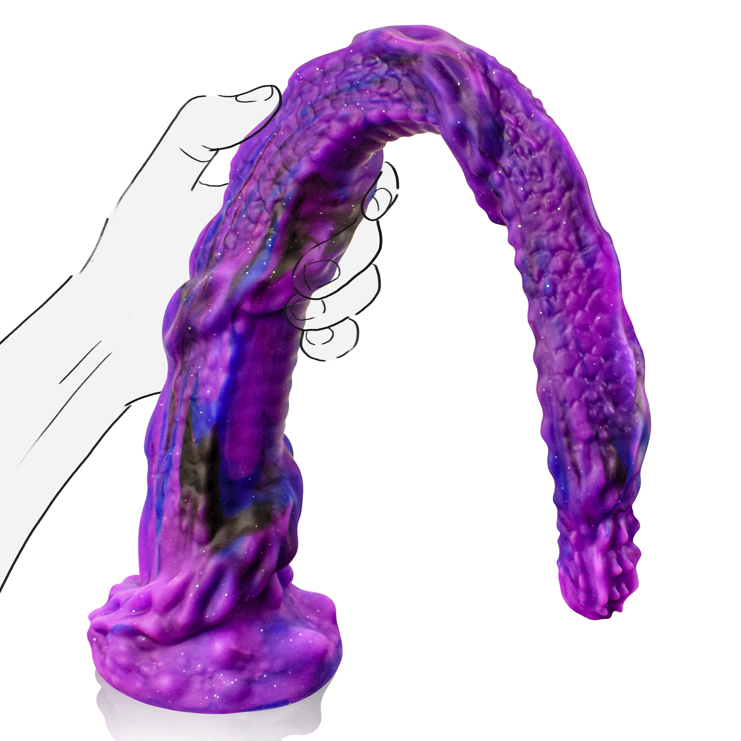 Monster Dildo Dragon Horse Cock Dildo, 19.6" Super Long Dildos for Deep G Spot Anal Prostate Stimulation, XL Huge Massive Anal Sex Toys with Suction Cup, Silicone Adult Toys for Men Gay Women Couple