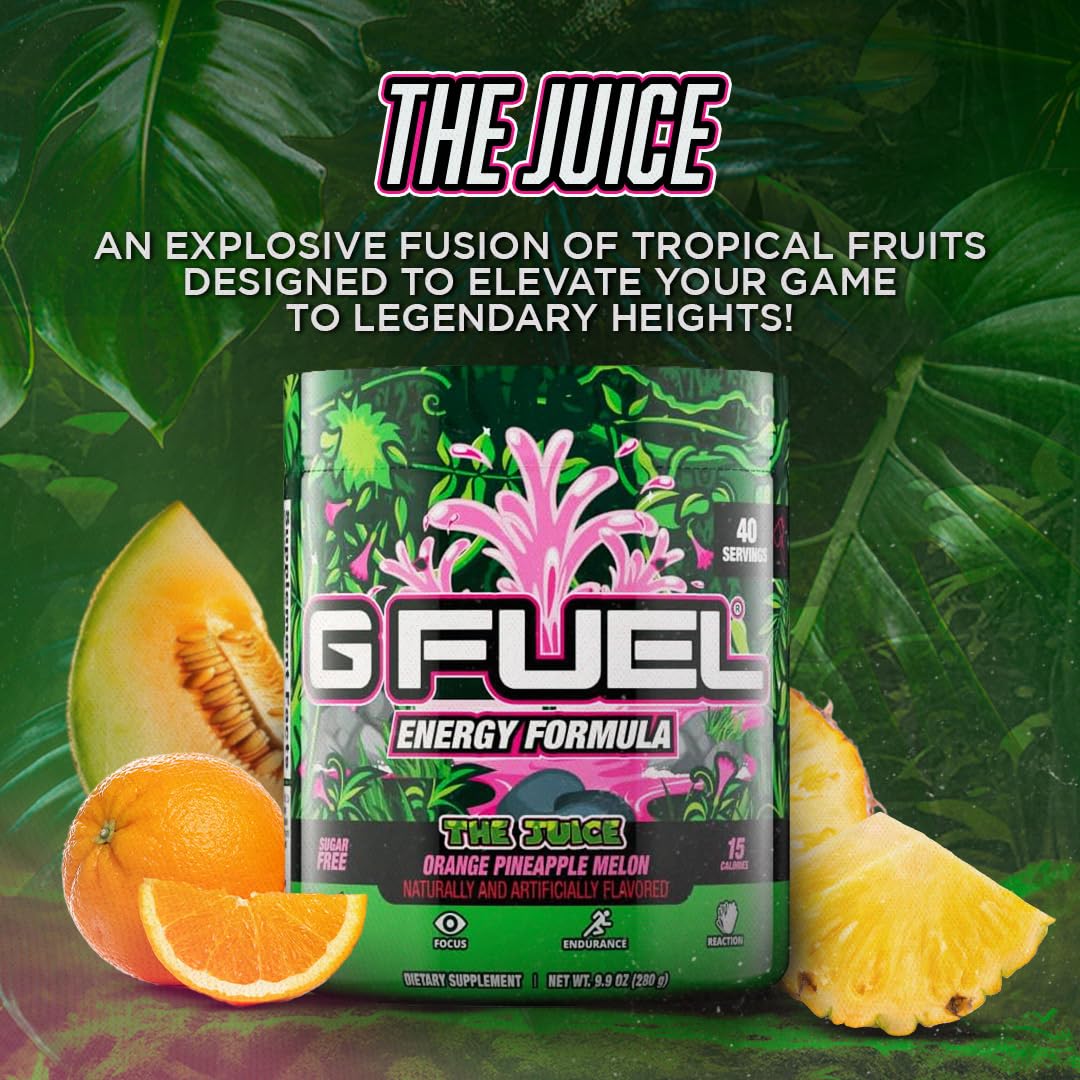 G Fuel Hype Sauce Energy Drink Powder, Pre Workout Caffeine Mix for Gaming, Sugar Free Focus Amino, Vitamin + Antioxidants, 9.9oz (, 40 Servings)