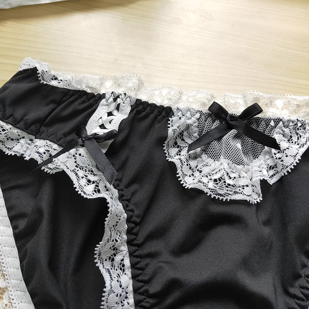 Joyralcos Japanese Lolita Bikini Panties Sexy Anime Briefs for Women Maid Cosplay Lingerie Panty: 8 Classic Briefs