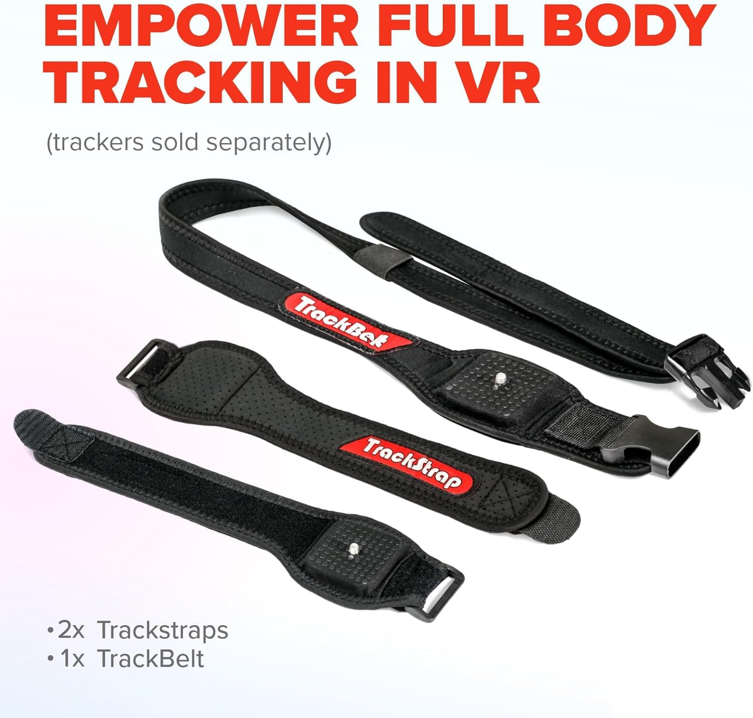 Rebuff Reality Trackstraps for Vive Tracker 3.0, 2.0, Vive UltimateTracker, Tundra Tracker – Empower Full Body Tracking in VR Chat, Dance Dash, and Other FBT Apps (Tracker Sold Separately), Black
