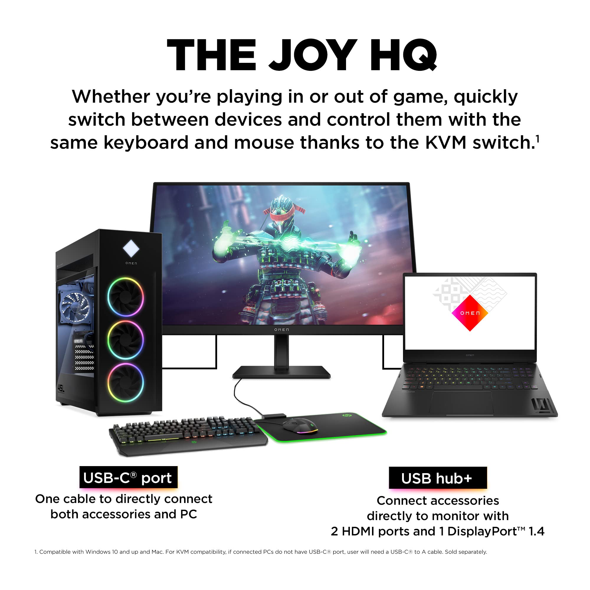 HP OMEN 27k UHD 144Hz Gaming Monitor, 4K UHD Display (3840 x 2160), IPS Panel, 99% sRGB, 95% DCI-P3, 16:9, OMEN Gaming Hub, 27k (2023),Black: HP OMEN 27k UHD 144Hz Gaming Monitor, 4K UHD Display (3840 x 2160), IPS Panel, 99% sRGB, 95% DCI-P3, 16:9, OMEN Gaming Hub, 27k (2023),Black