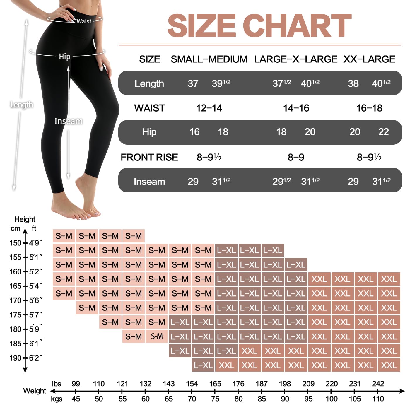 4 Pack Leggings for Women Butt Lift High Waisted Tummy Control No See-Through Yoga Pants Workout Running Leggings thumbnail 6
