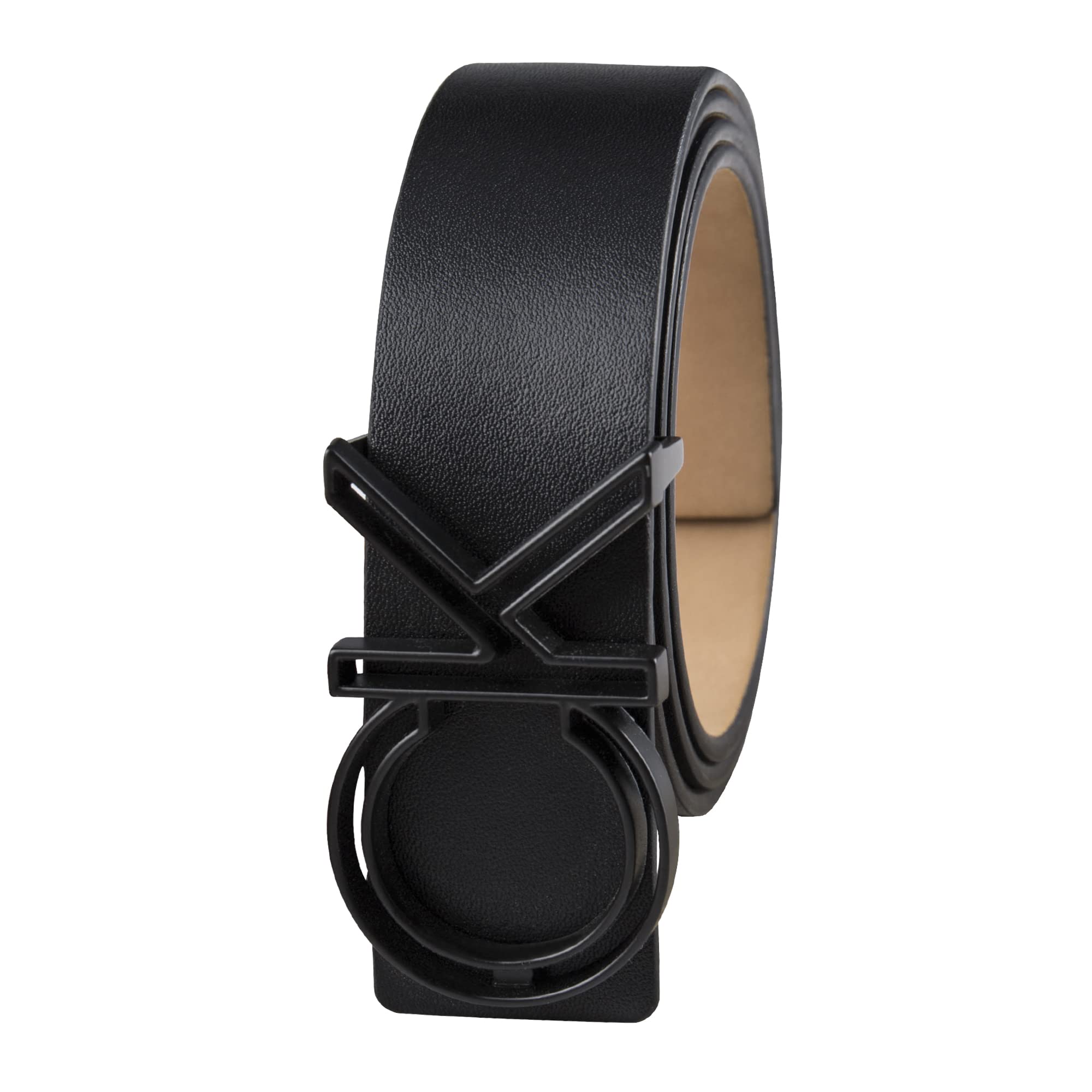 Calvin Klein Men's Casual CK Monogram Cut Out Buckle Belt