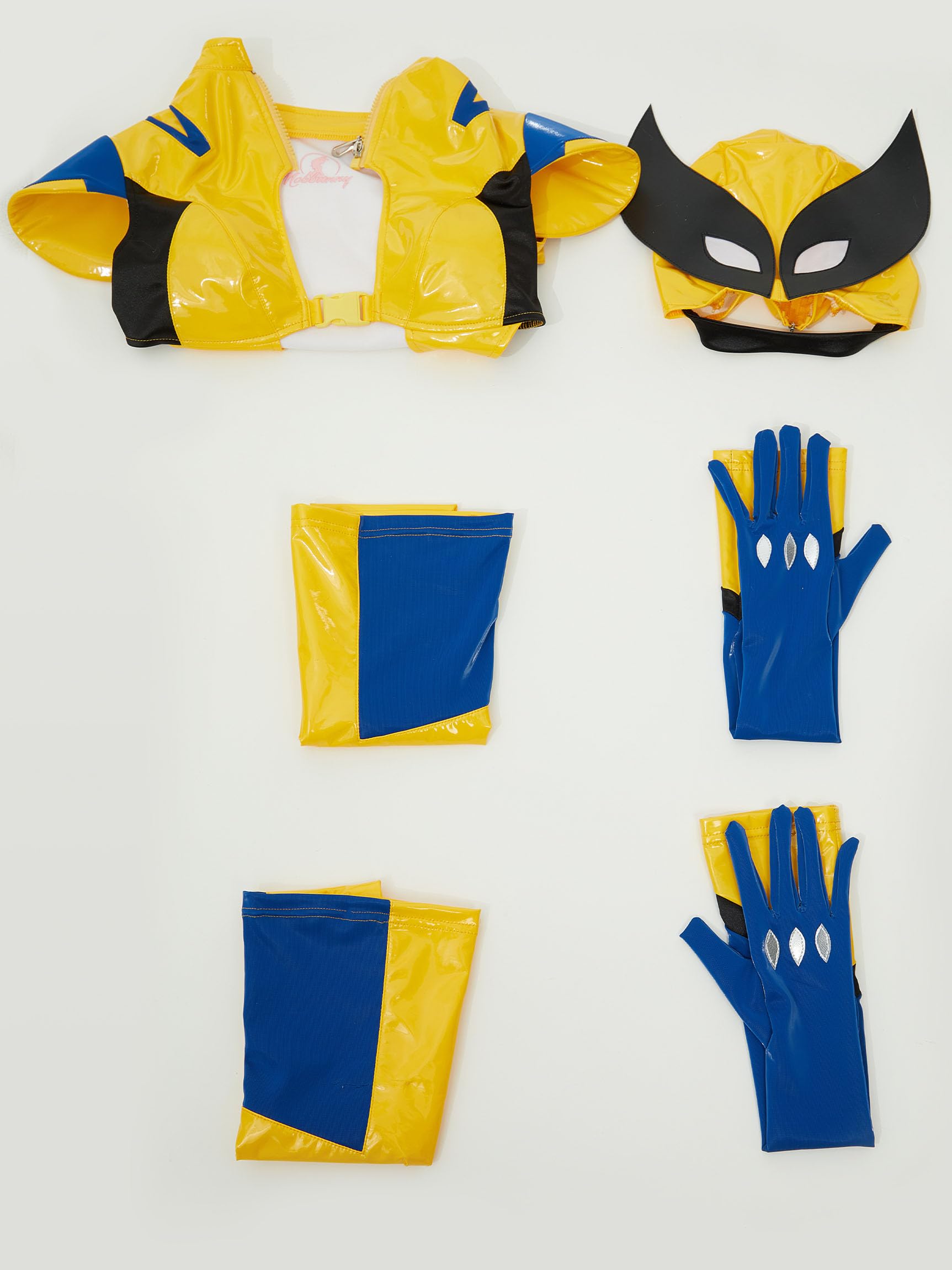 Mobbunny Cosplay Costume for Women Movie Derivative Sexy Lingerie Set Bodycon Outfit Cutout Bodysuit with Gloves Mask: Small