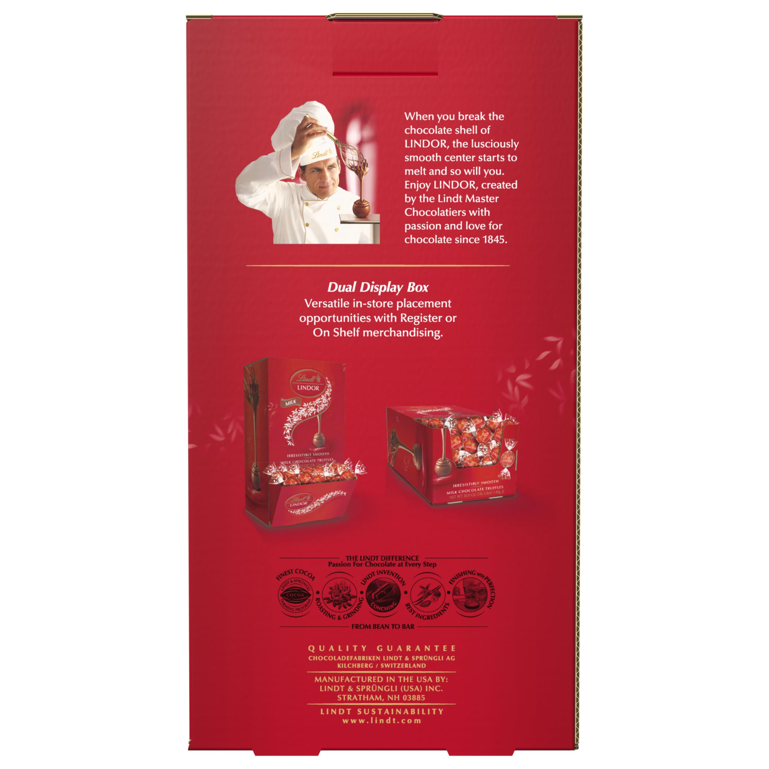 Lindt LINDOR Milk Chocolate Candy Truffles Traditions Gift Box, Milk Chocolate Candy with Smooth, Melting Truffle Center, 6.8 oz.: 50.8 Ounce (Pack of 1) 50.8-oz