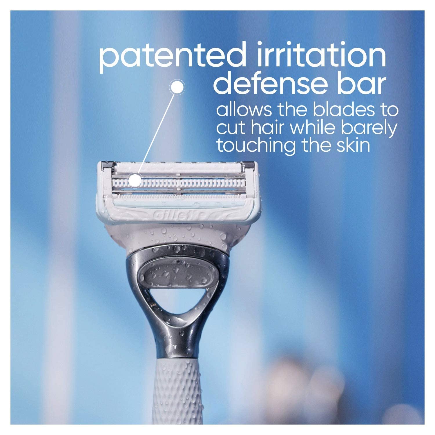 Gillette Venus for Pubic Hair and Skin, 1 Razor Handle + 2 Blade Refills, 2-in-1 Cleanser + Shave Gel and Daily Soothing Serum