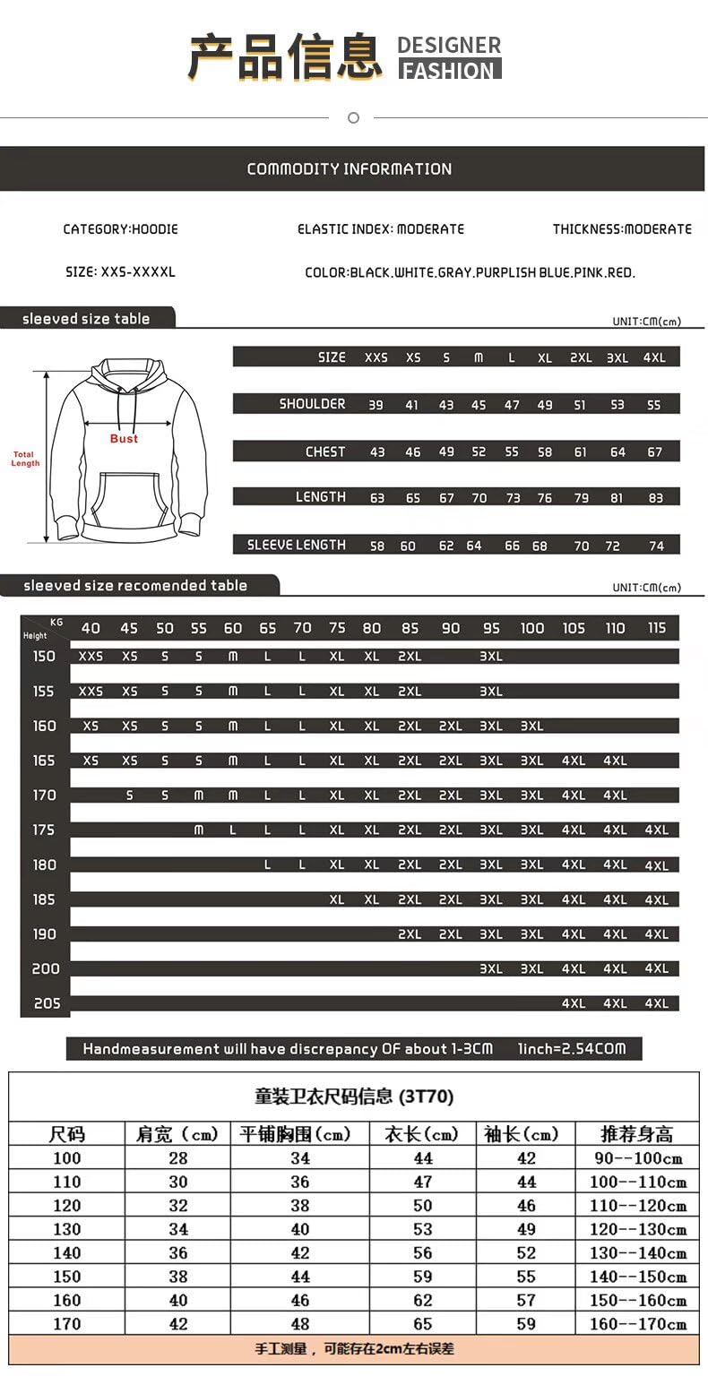 YUESUO Anime Lemon Slayer Hoodies, Unisex 3D Printed Cosplay Cute Sweatshirt for Men Women