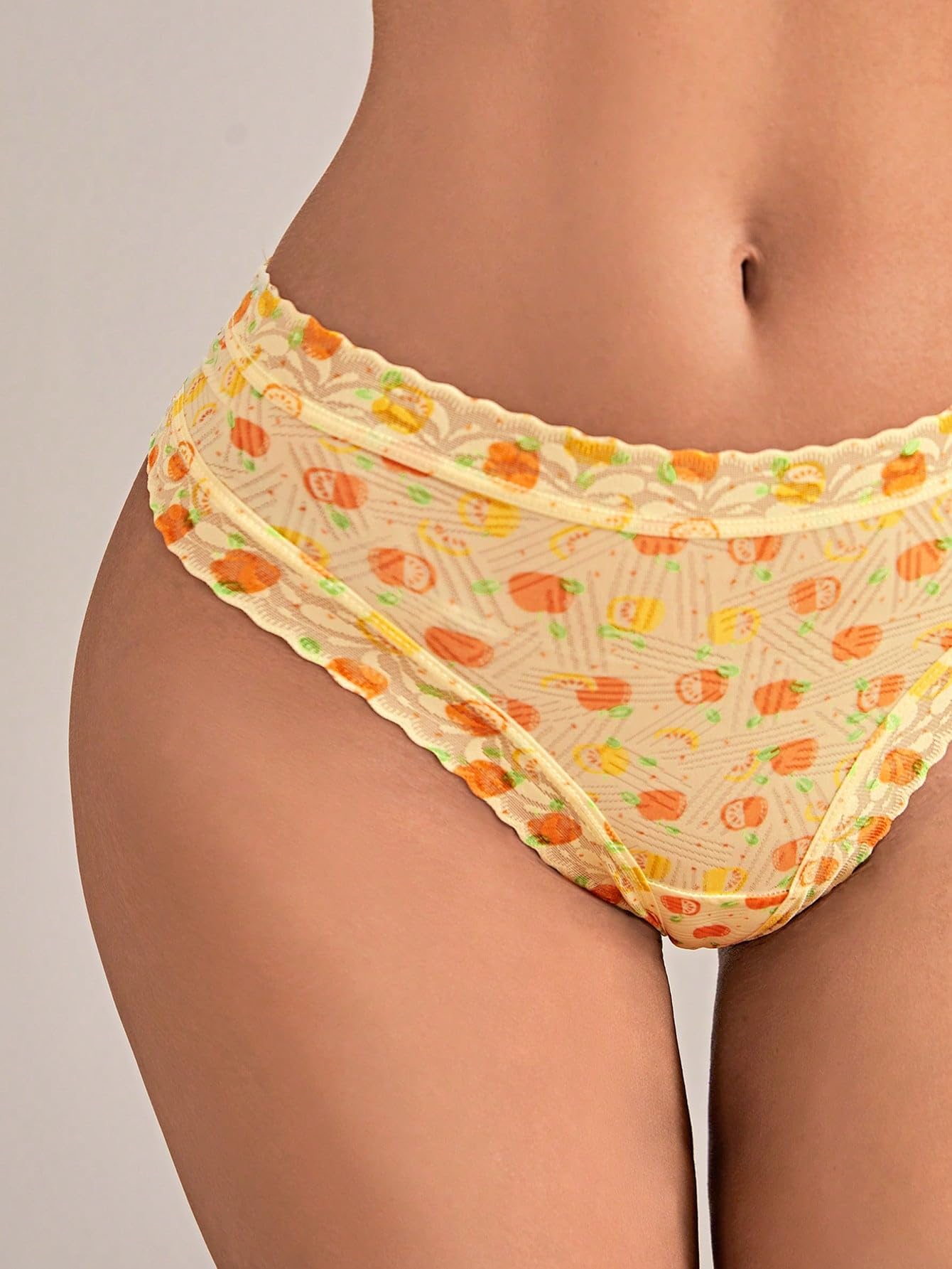 SweatyRocks Women's Cute Graphic Print Hipster Panties Mid Rise Comfy Underwear Briefs 5 Pack: X-Large Multicolor