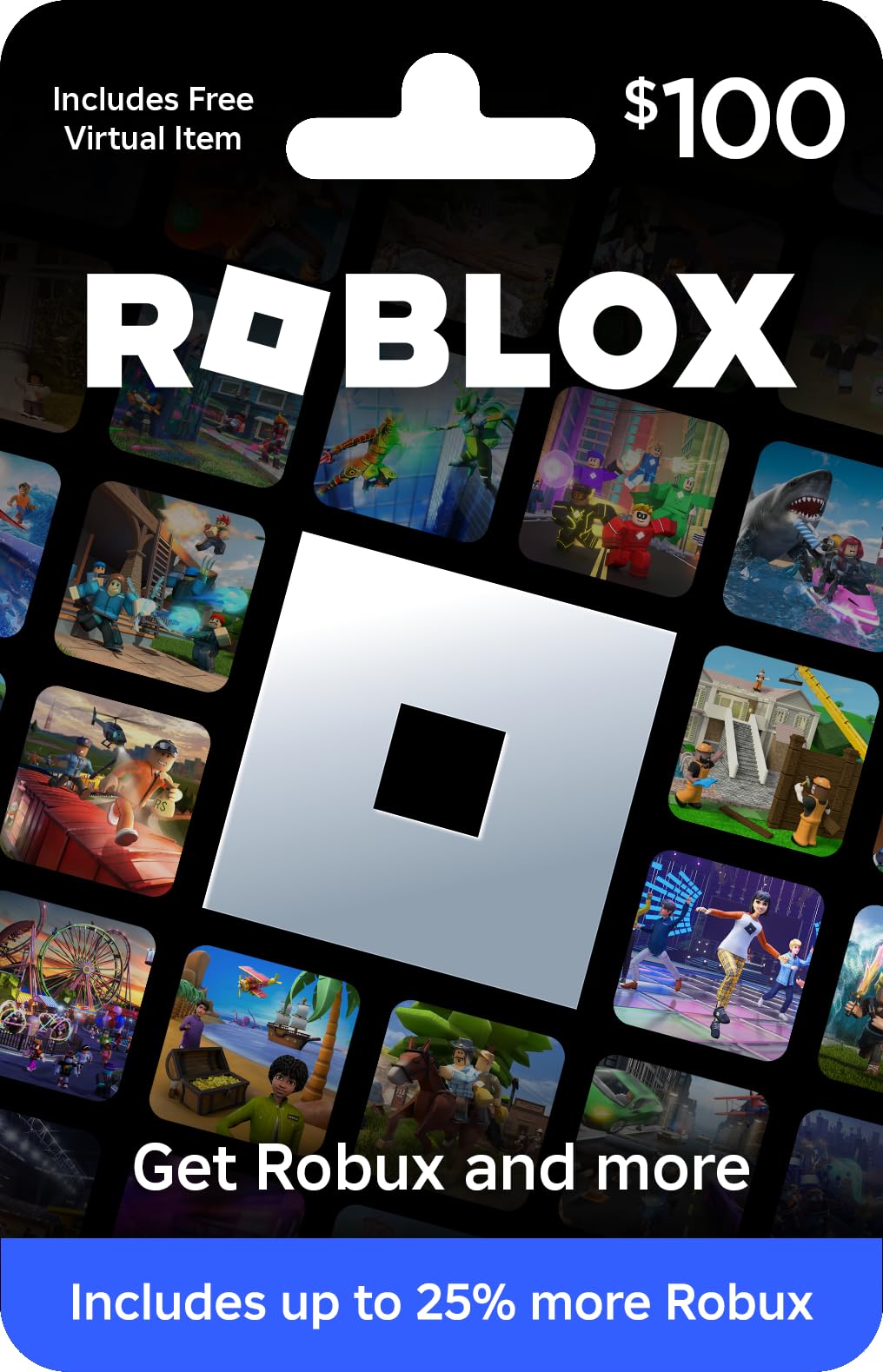 Roblox Physical Gift Card [Includes Free Virtual Item] [Redeem Worldwide]: 100 Standard