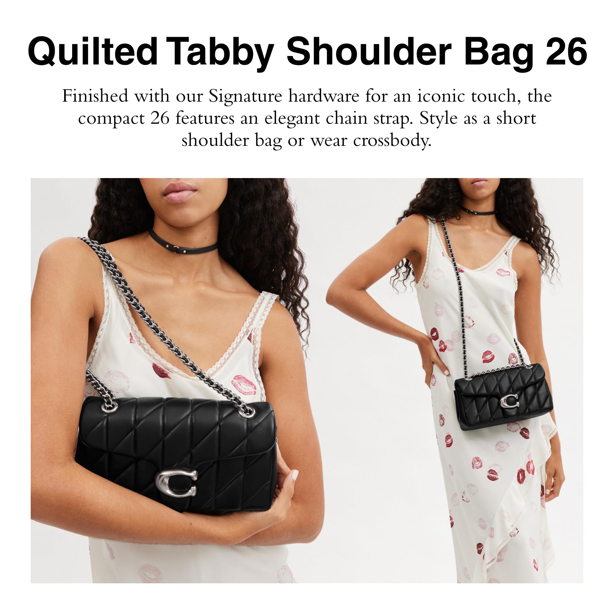 COACH Quilted Tabby Shoulder Bag 26 with Chain