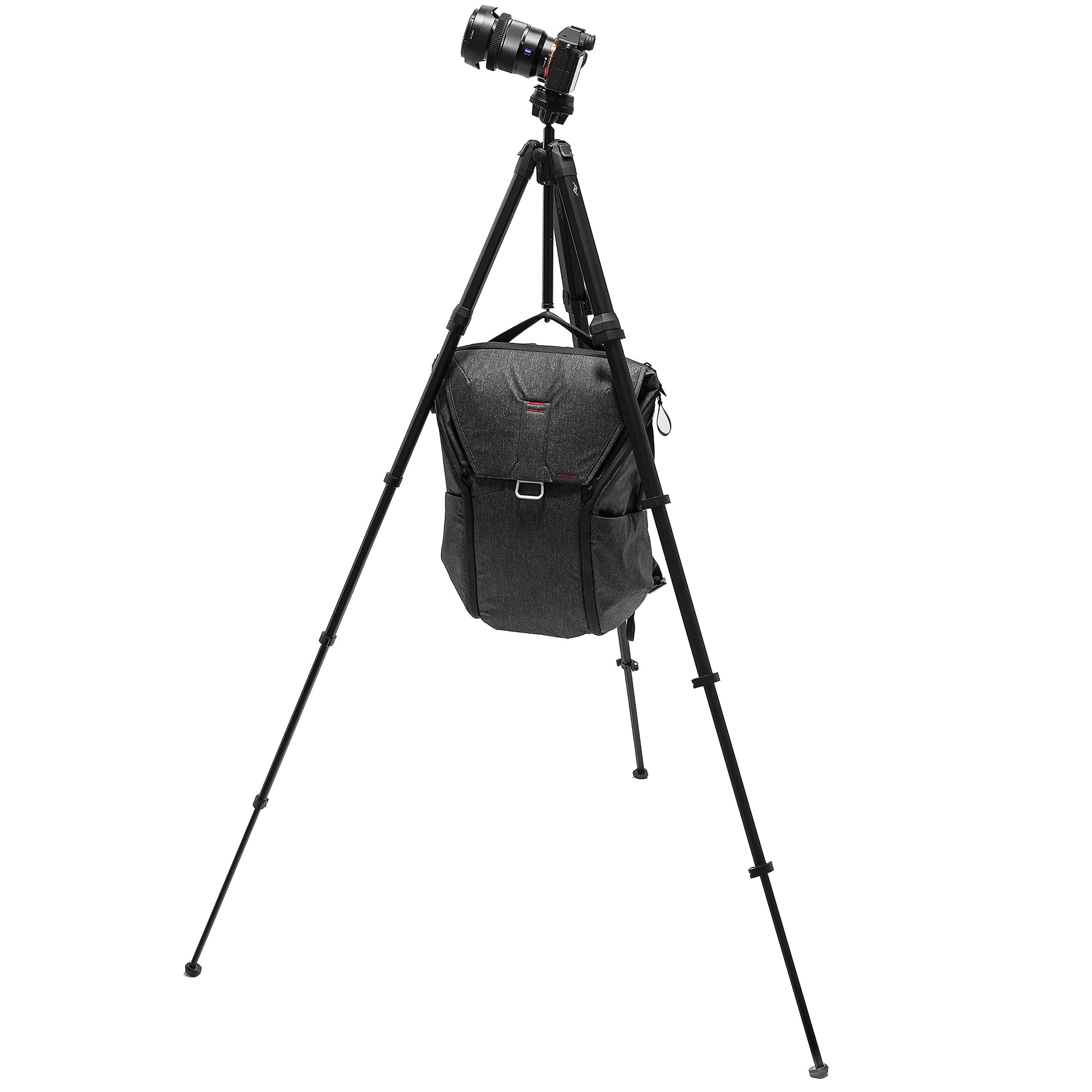 Peak Design Travel Tripod, Carbon Fiber, Compact Design, Quick Setup and Takedown, Pro-Level Stability, Ergonomic Ball Head, Compact and Portable Travel Tripod for Camera and Phone, 20 lb Capacity: Single