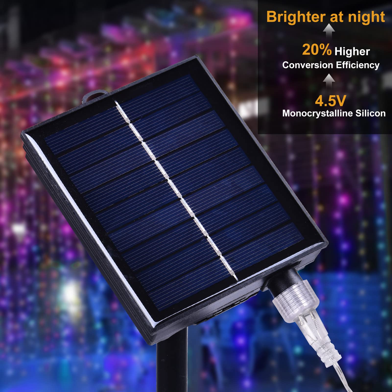 XINXIANLIAN 300LED Solar Curtain Lights Outdoor Indoor 8 Modes Solar Fairy Curtain String Lights Waterproof Twinkle Lights for Home Garden Patio Gazebo(): Multicolor