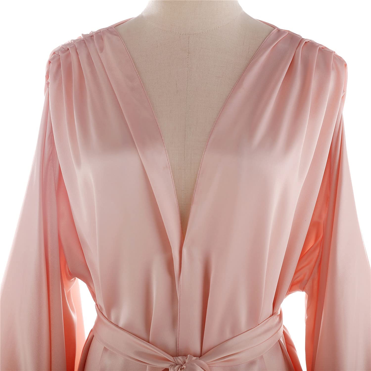 Daily Life Mall Women's Feather Bridal Robes Old Hollywood Maternity Photoshoot Nightgown Silk Bathrobe Long Lingerie: Large G-burgundy